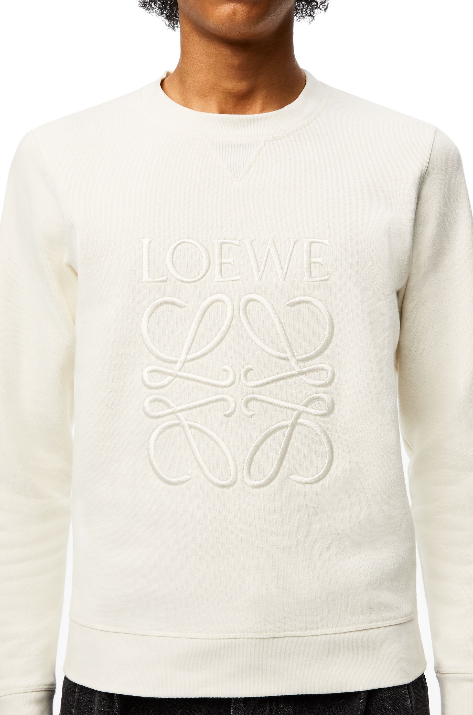 LOEWE Anagram embroidered sweatshirt in cotton - 5