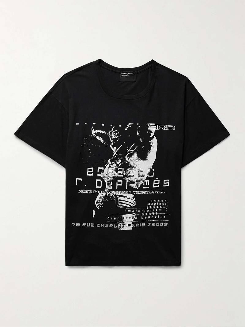 Neglect Printed Cotton-Jersey T-Shirt 1