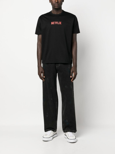 Junya Watanabe MAN Netflix-print cotton T-shirt outlook
