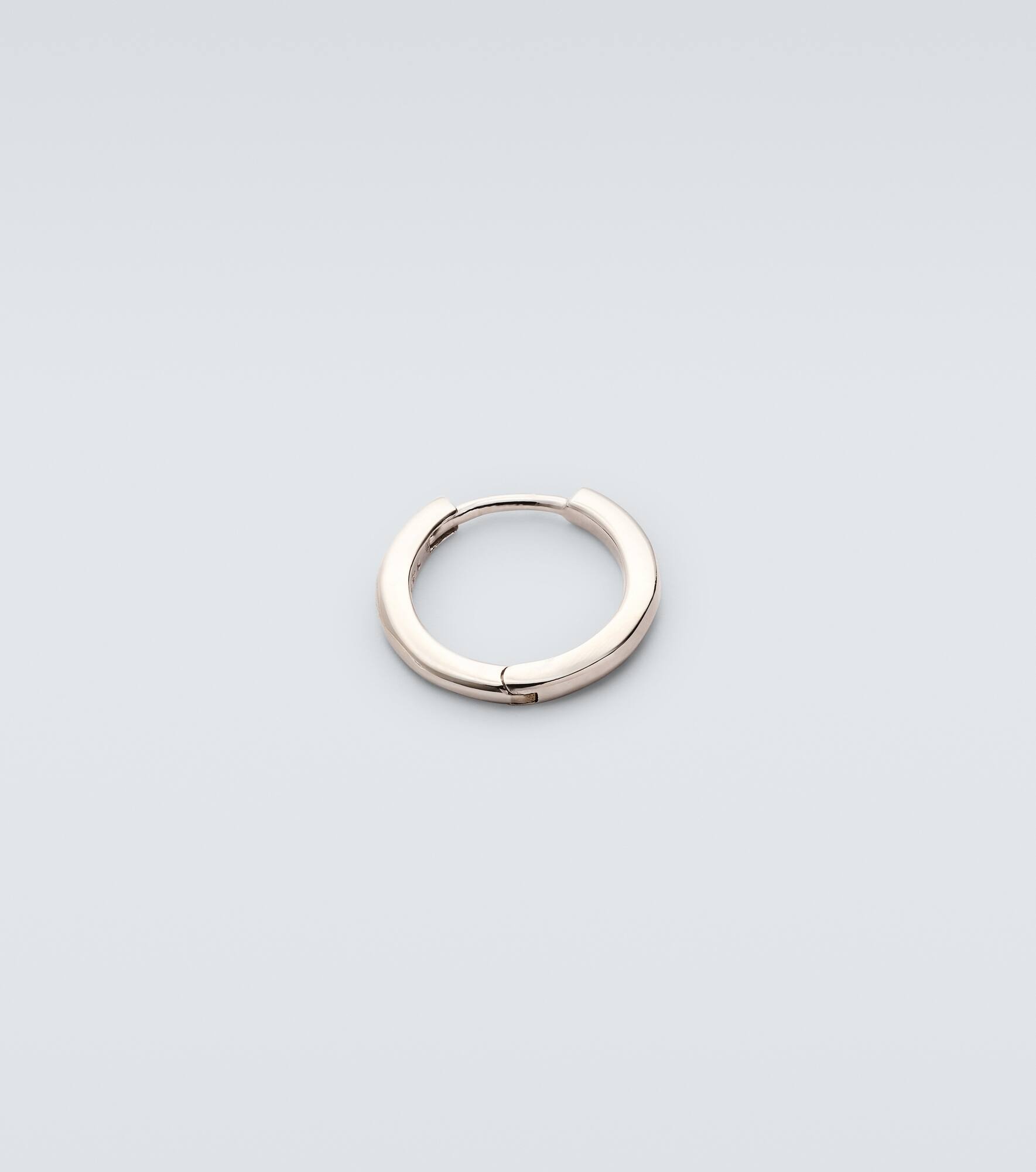 14kt white gold single hoop earring - 4