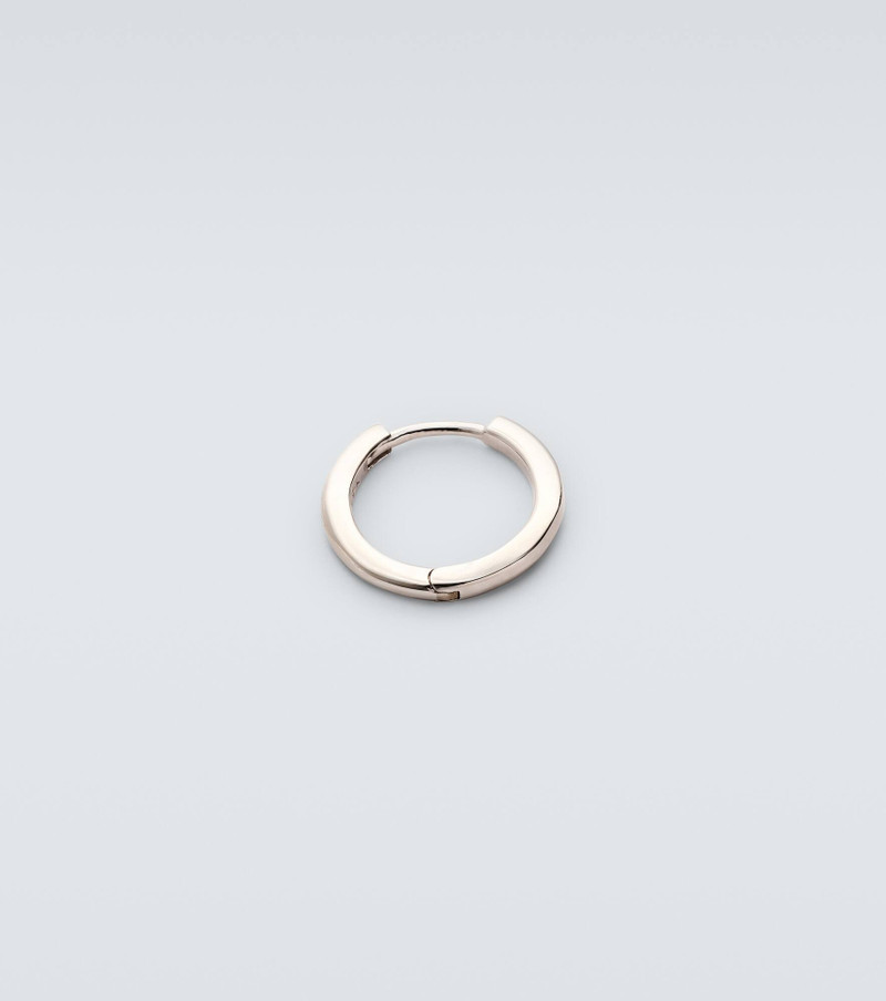 14kt white gold single hoop earring 4