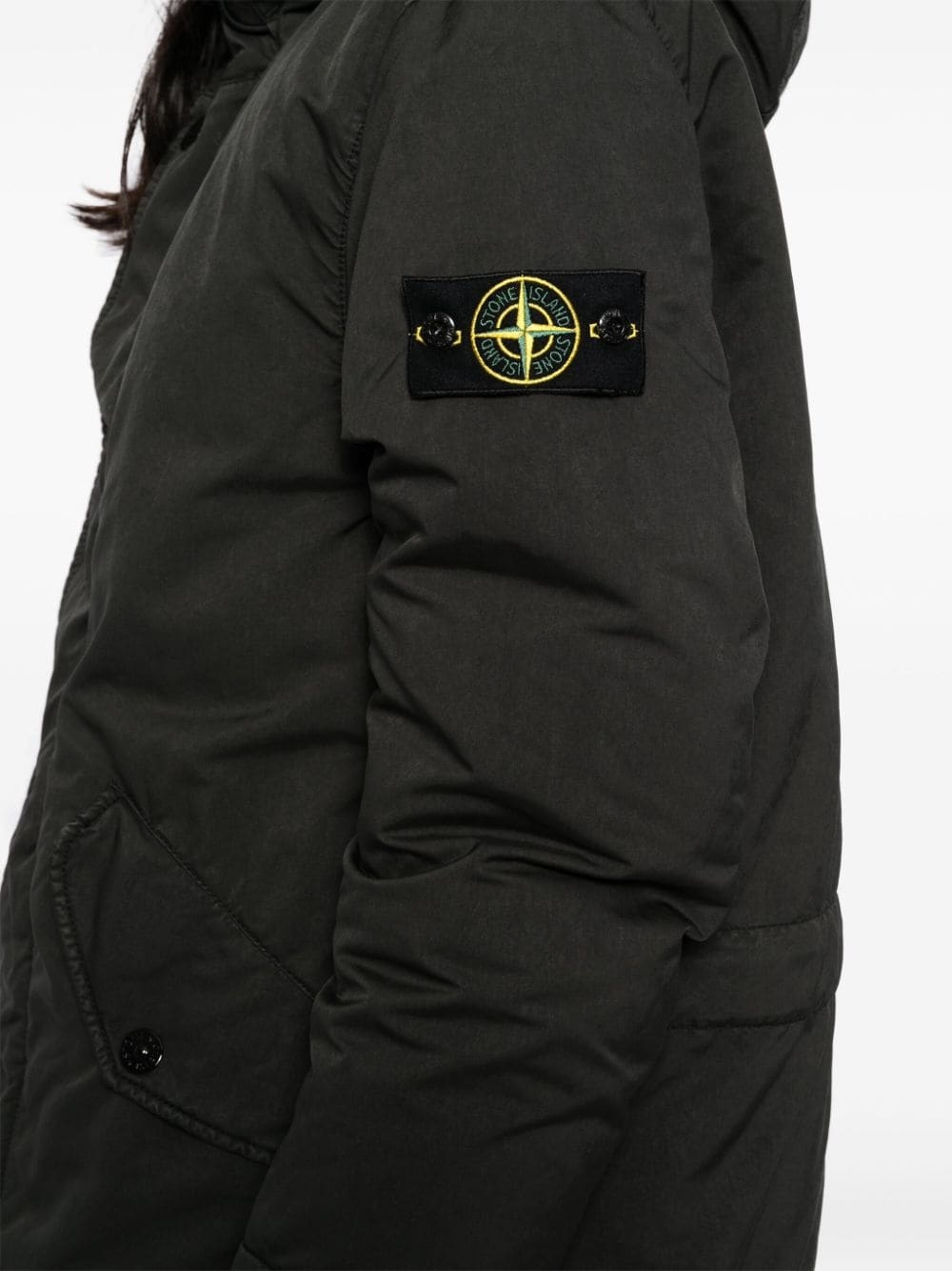buttoned-up down jacket - 5