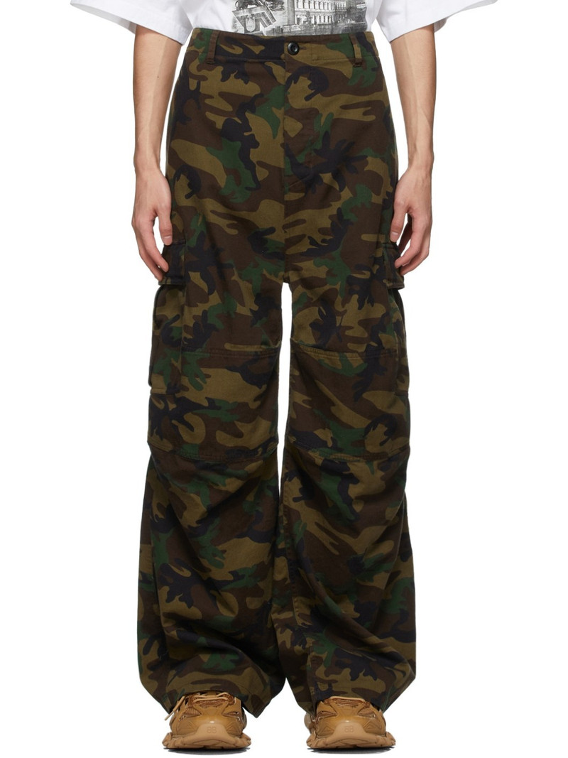 Khaki Camo Cargo Pants - 1