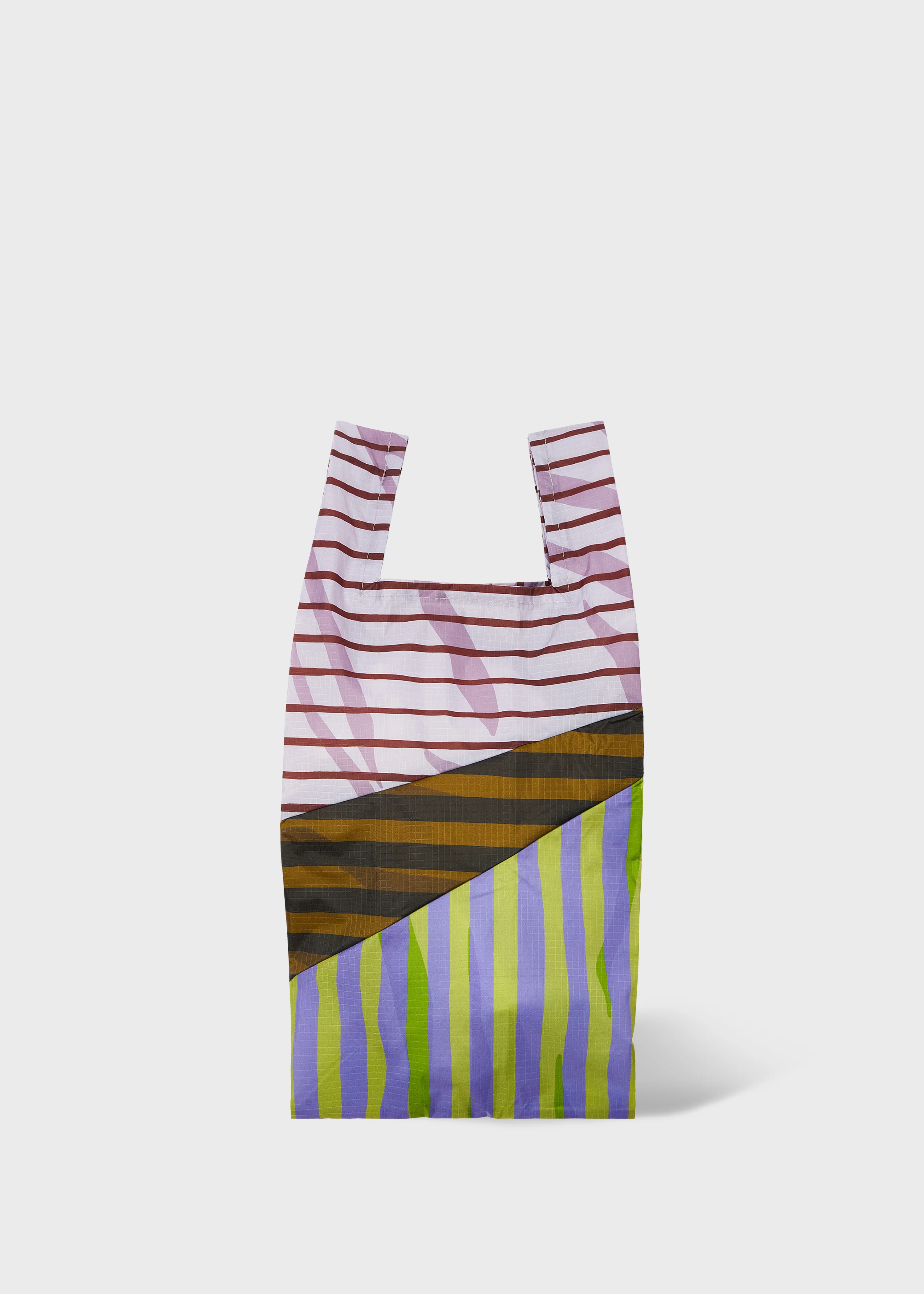 Susan Bijl x Paul Smith - Lilac Mixed-Stripe 'The New Shopping Bag' Medium - 1