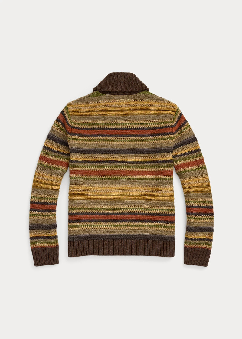 RRL by Ralph Lauren Striped Wool Shawl-Collar Cardigan outlook