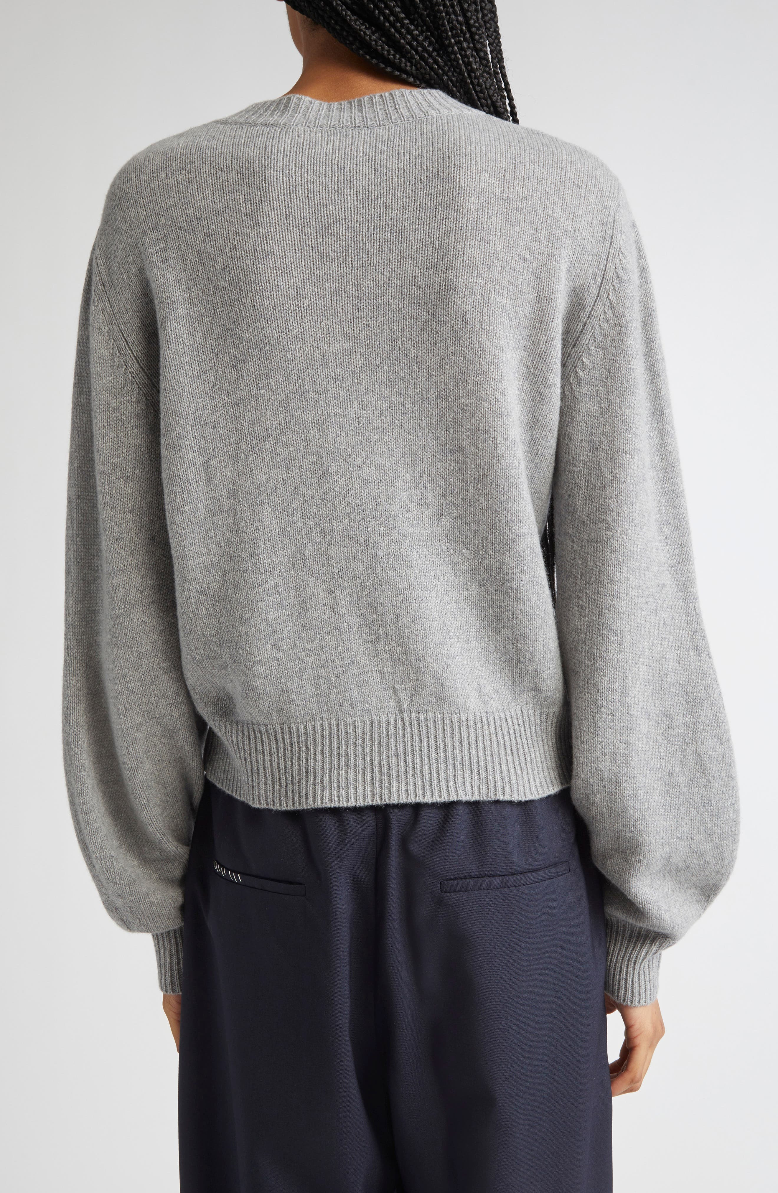 Marni Mending Logo Cashmere Cardigan in 00N38 Inox at Nordstrom - 3