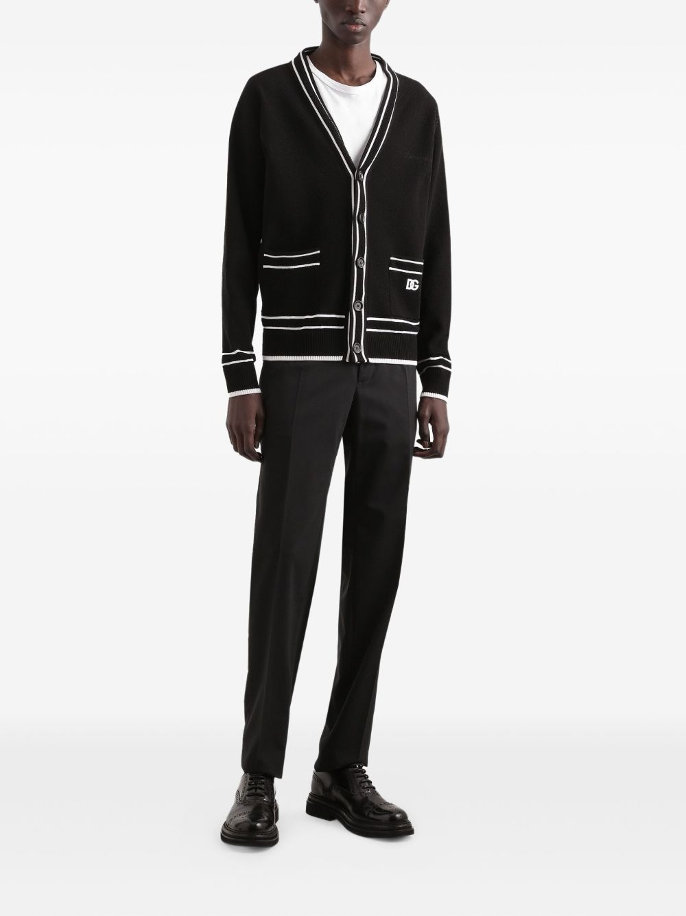 cotton-piqué cardigan - 2