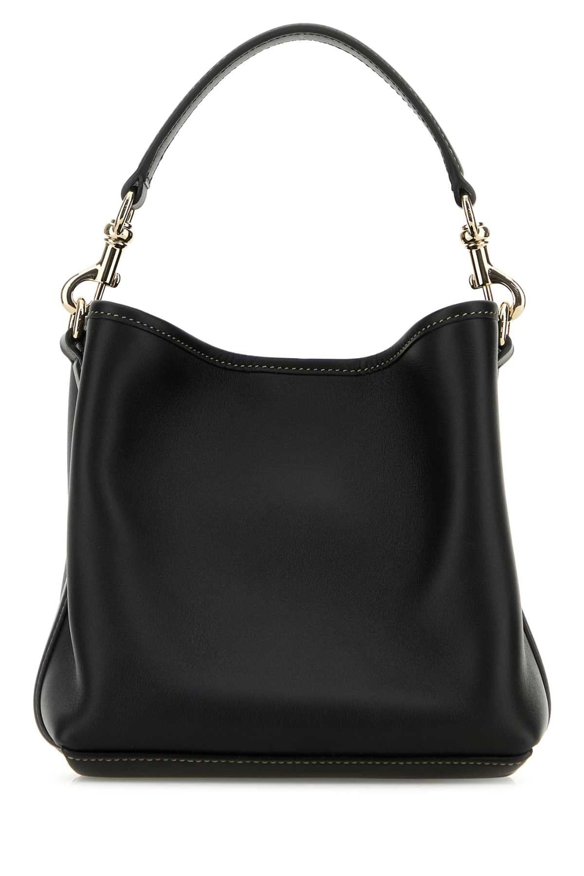 Gucci Women Black Leather Gg Emblem Bucket Bag - 3