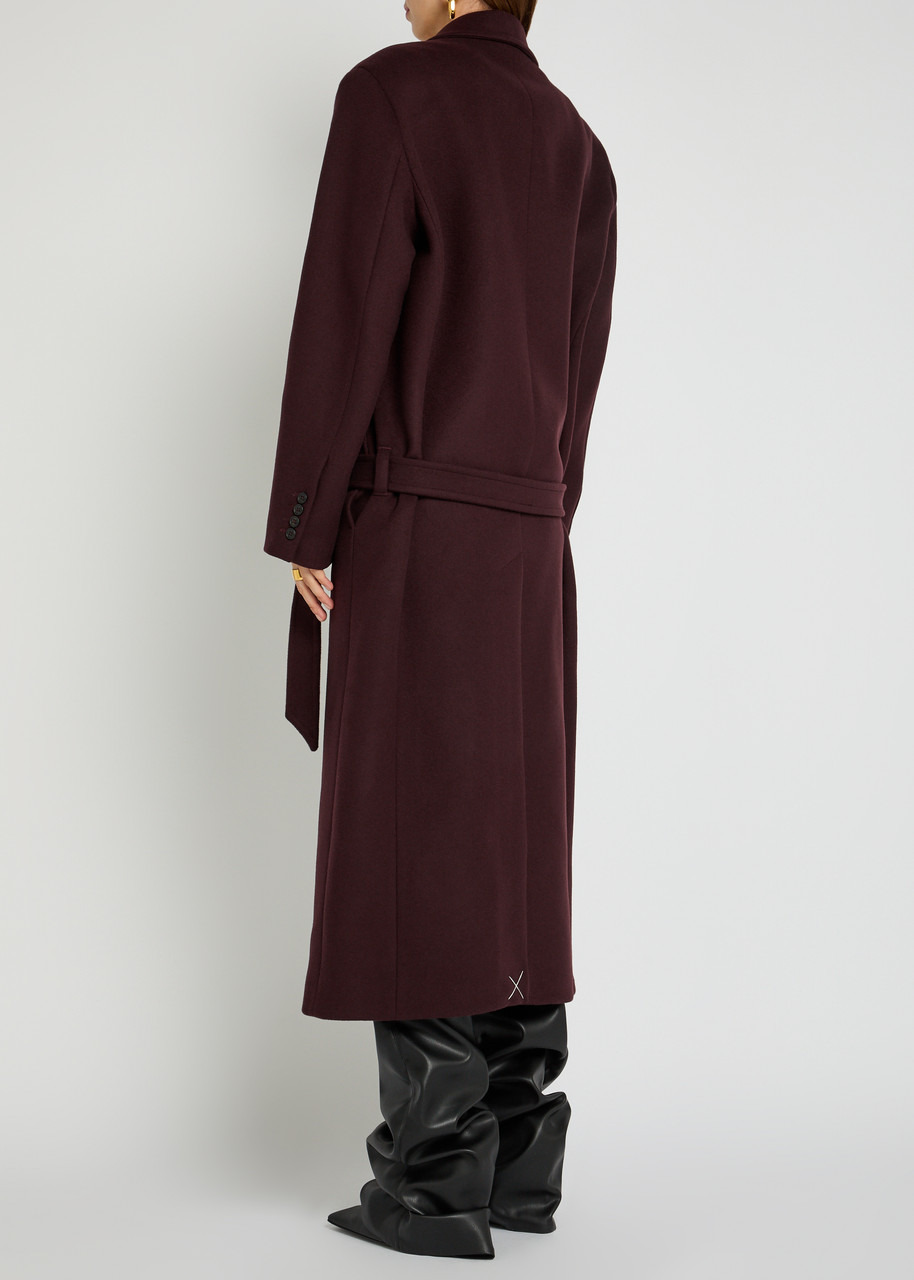 The Attico Belted Wool-blend Coat - 3