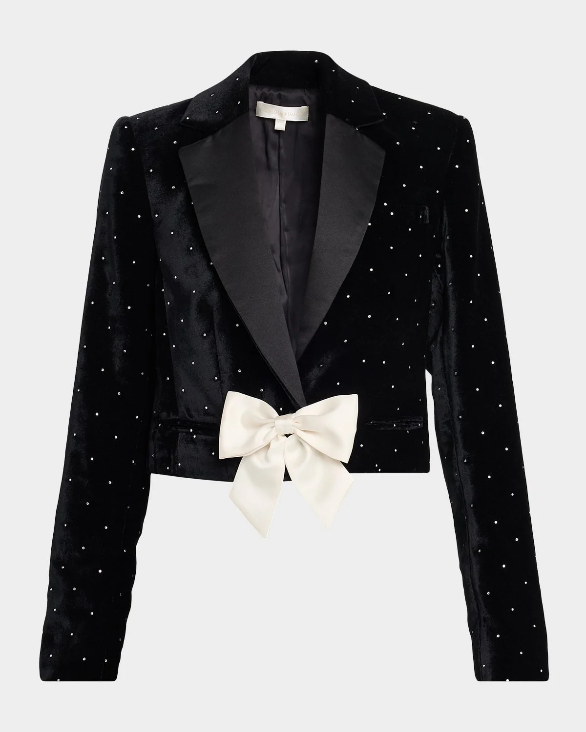 Orlisa Cropped Velvet Blazer - 1