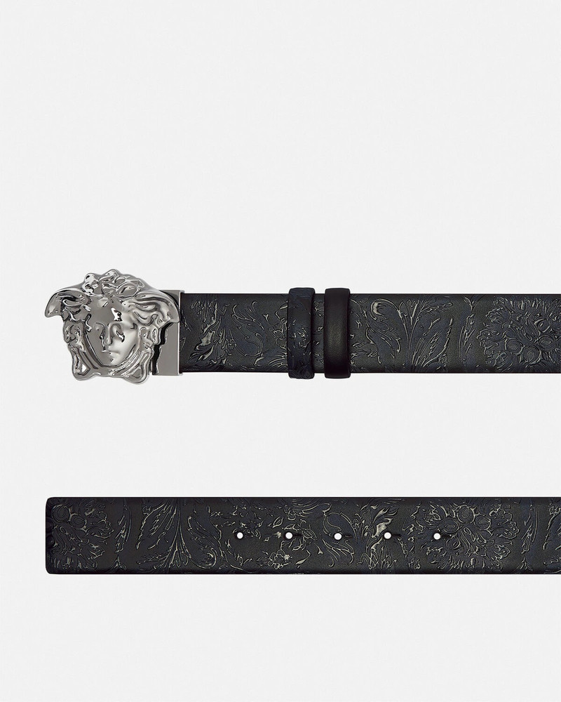 VERSACE La Medusa Reversible Leather Belt 4 cm outlook