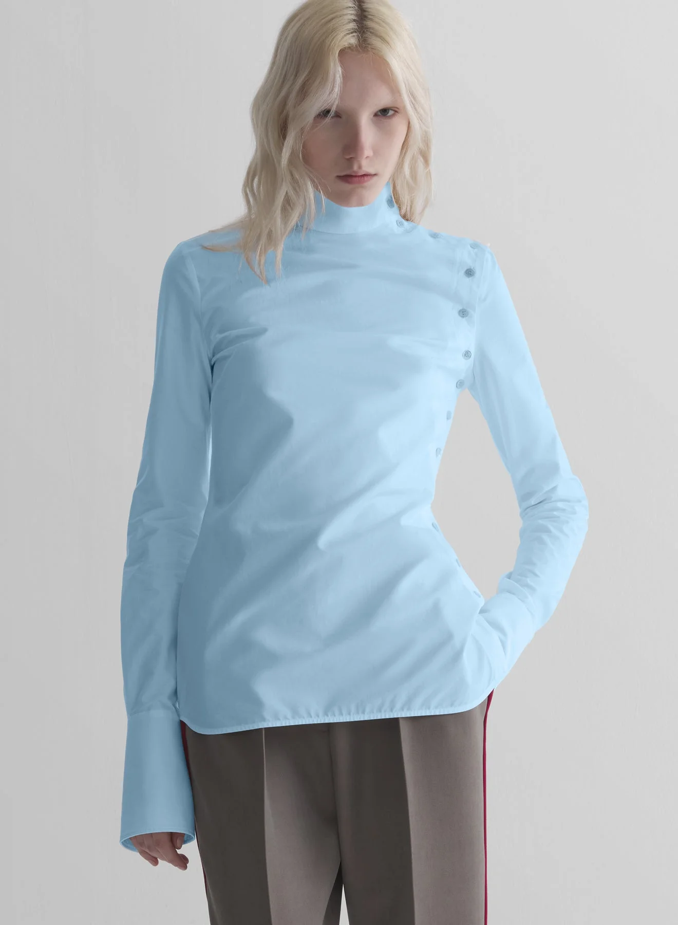 white fencing shirt - 1