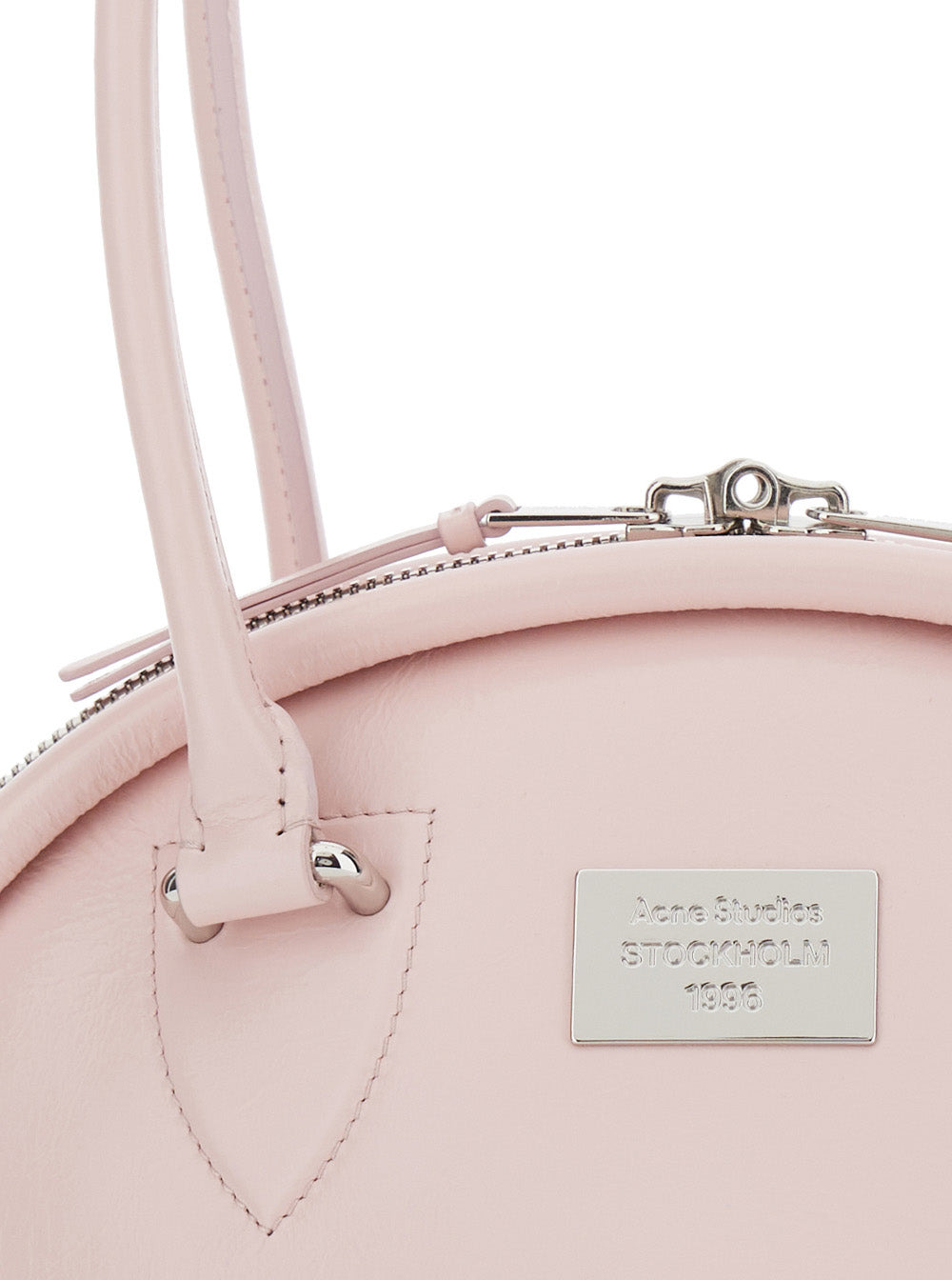 Acne Studios Women Pink Handbag With Two Top Handles And Logo Plaque On The Front In Leather Woman - 5