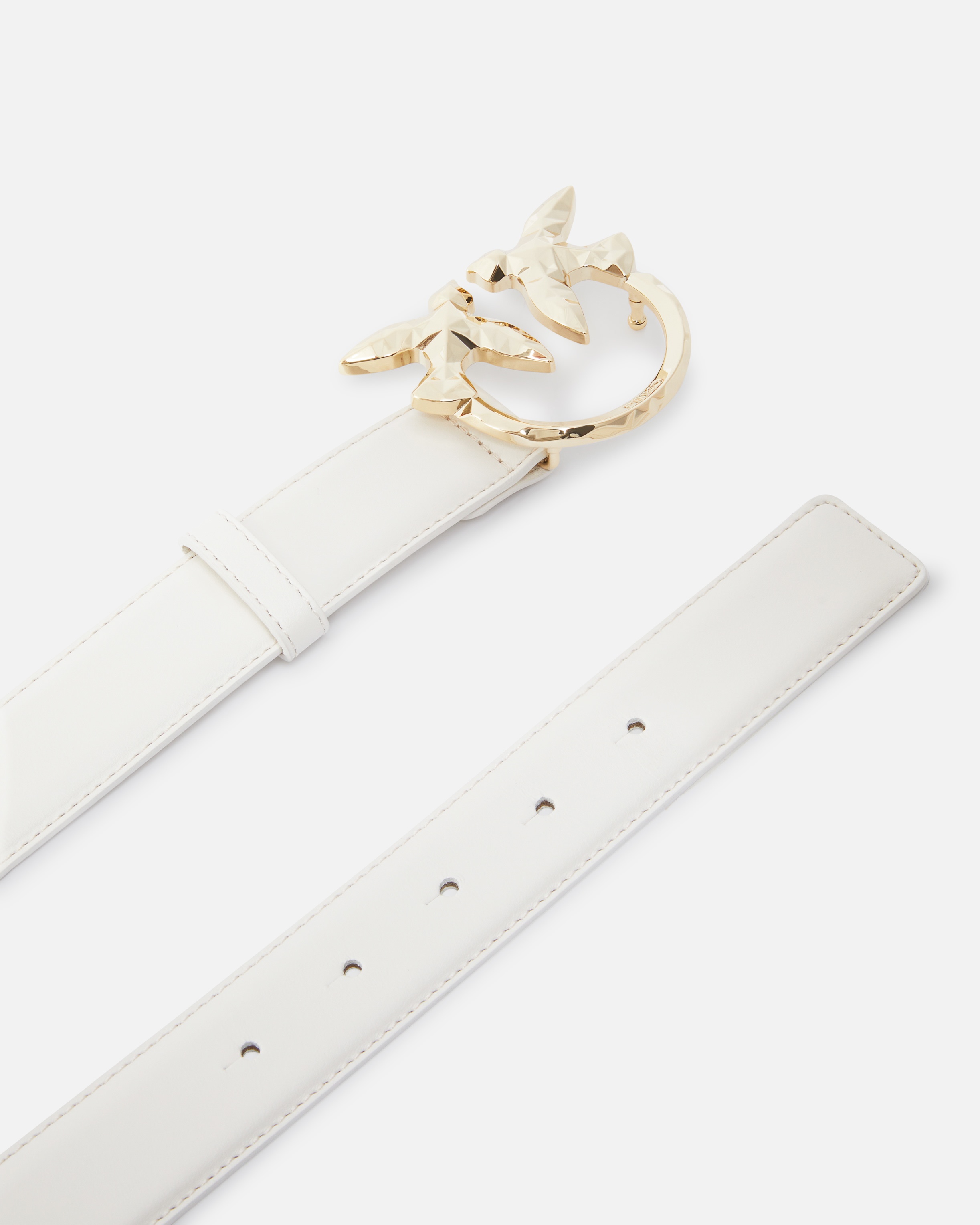 3CM LEATHER BELT WITH BIRD BUCKLE PINKO GALLERIA. - 3