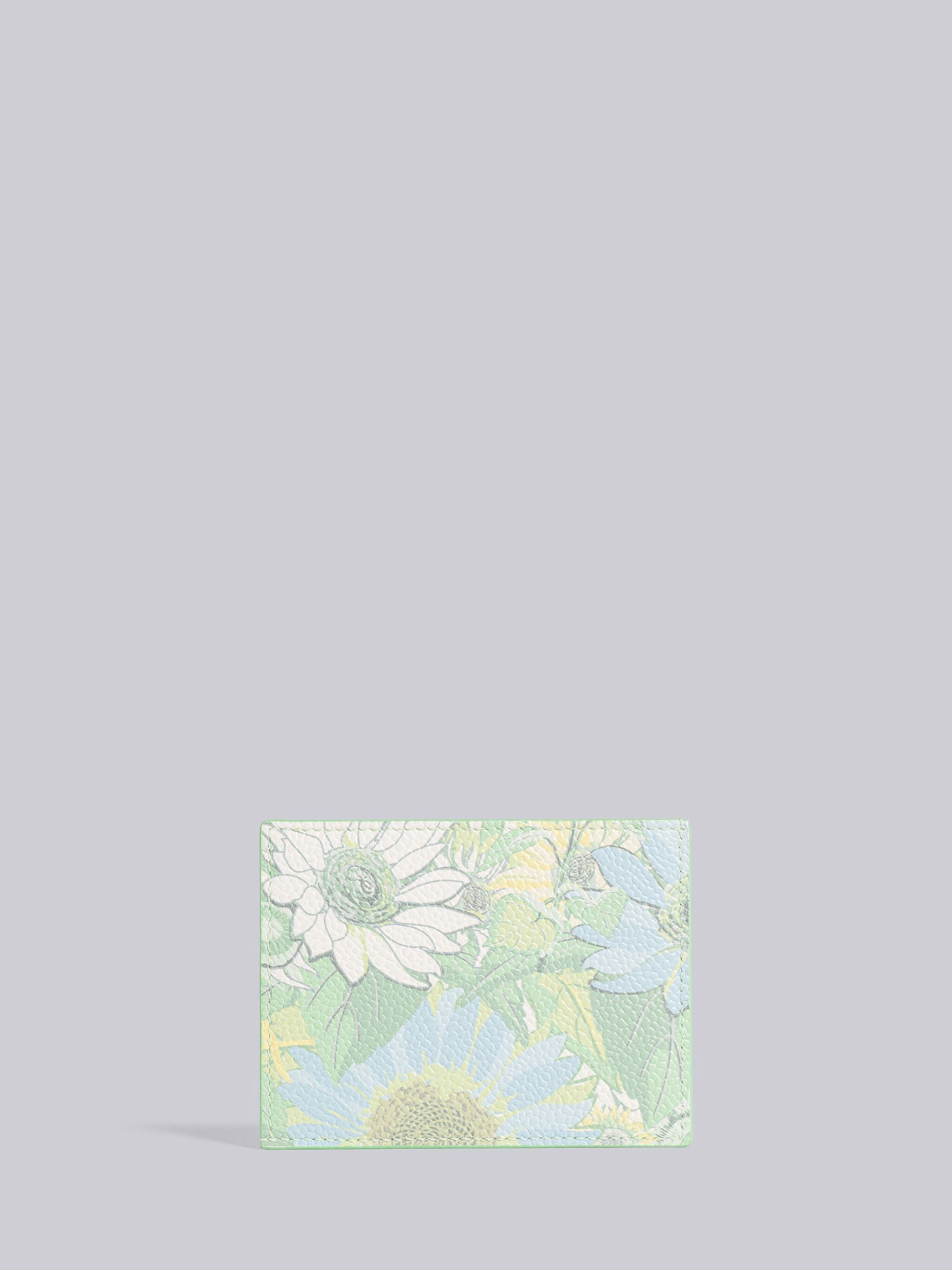 PEBBLE GRAIN LEATHER FLOWER PRINT SINGLE CARD HOLDER - 4