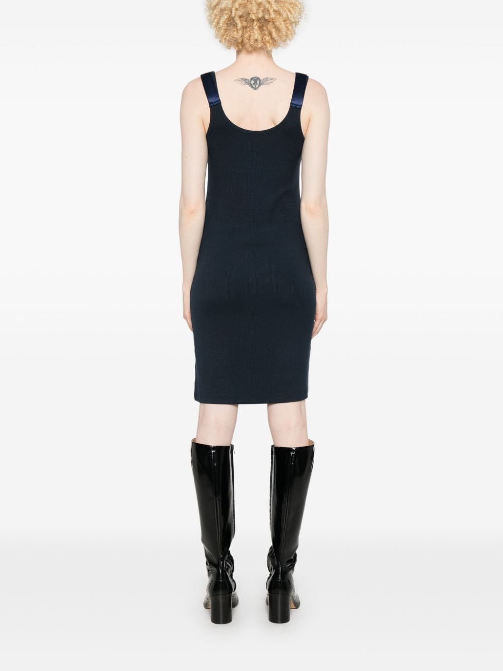 fine-ribbed mini dress - 4