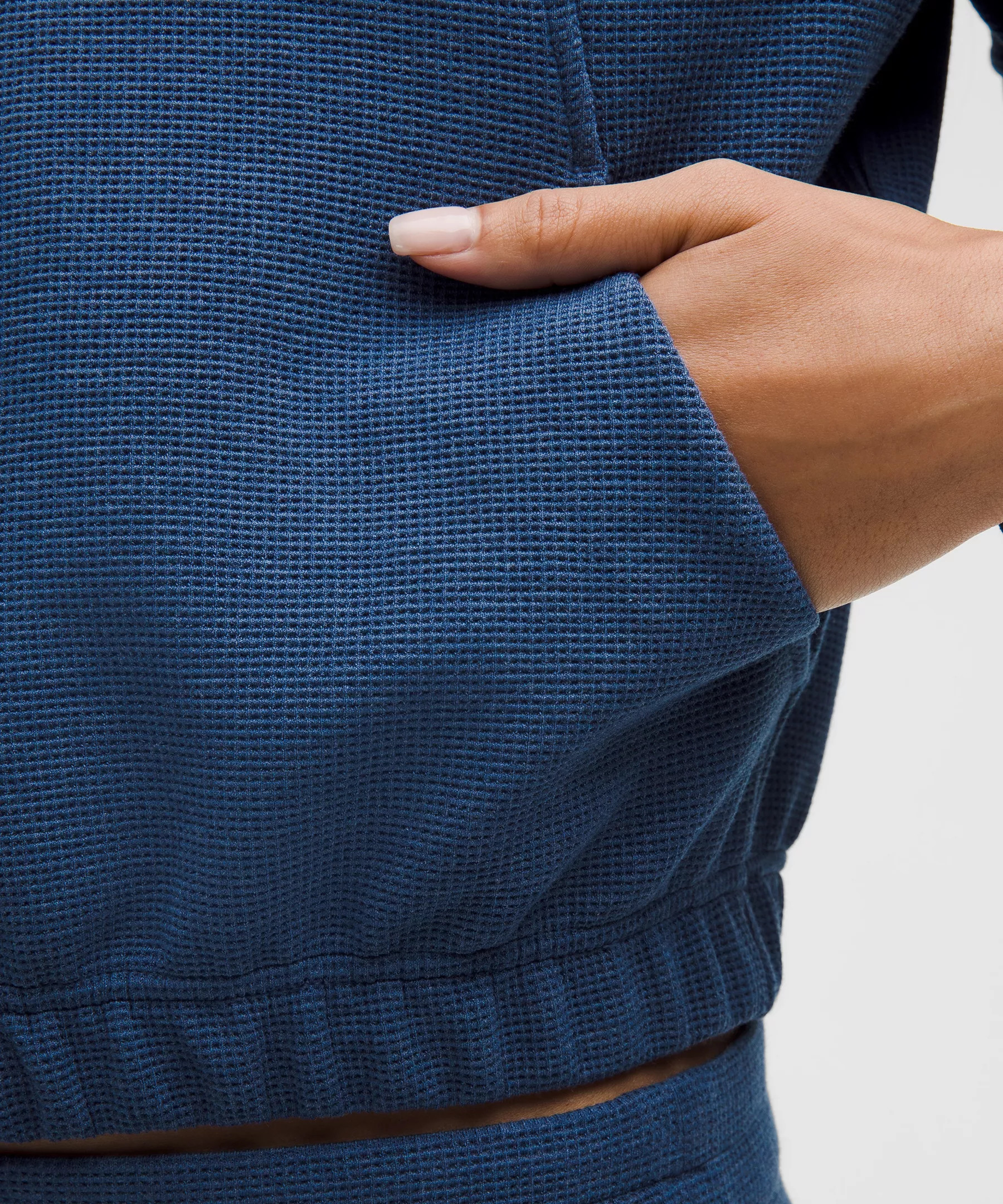 Scuba Cropped Funnel-Neck Half Zip *Waffle - 5