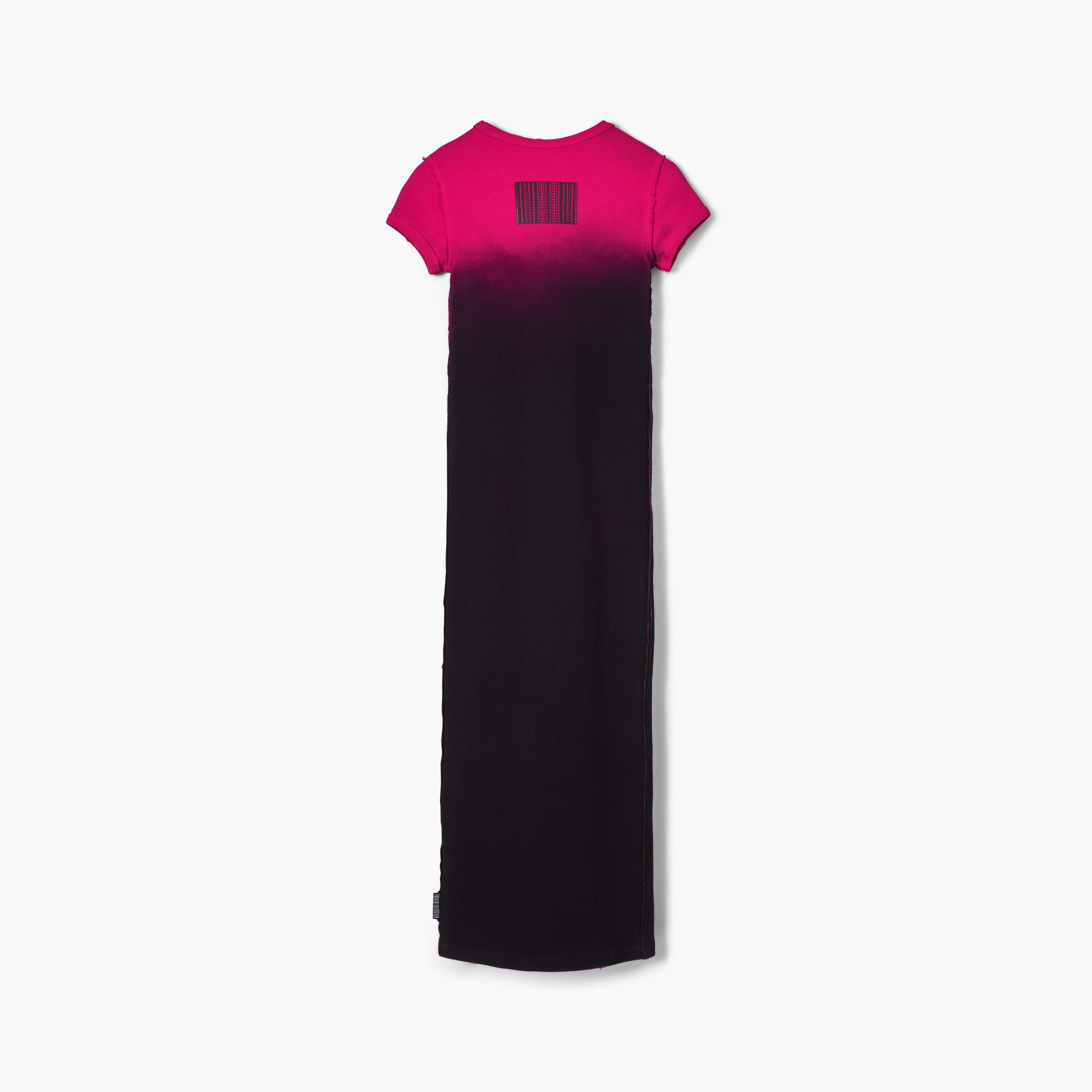 OMBRE SPRAY SHRUNKEN TEE DRESS - 5