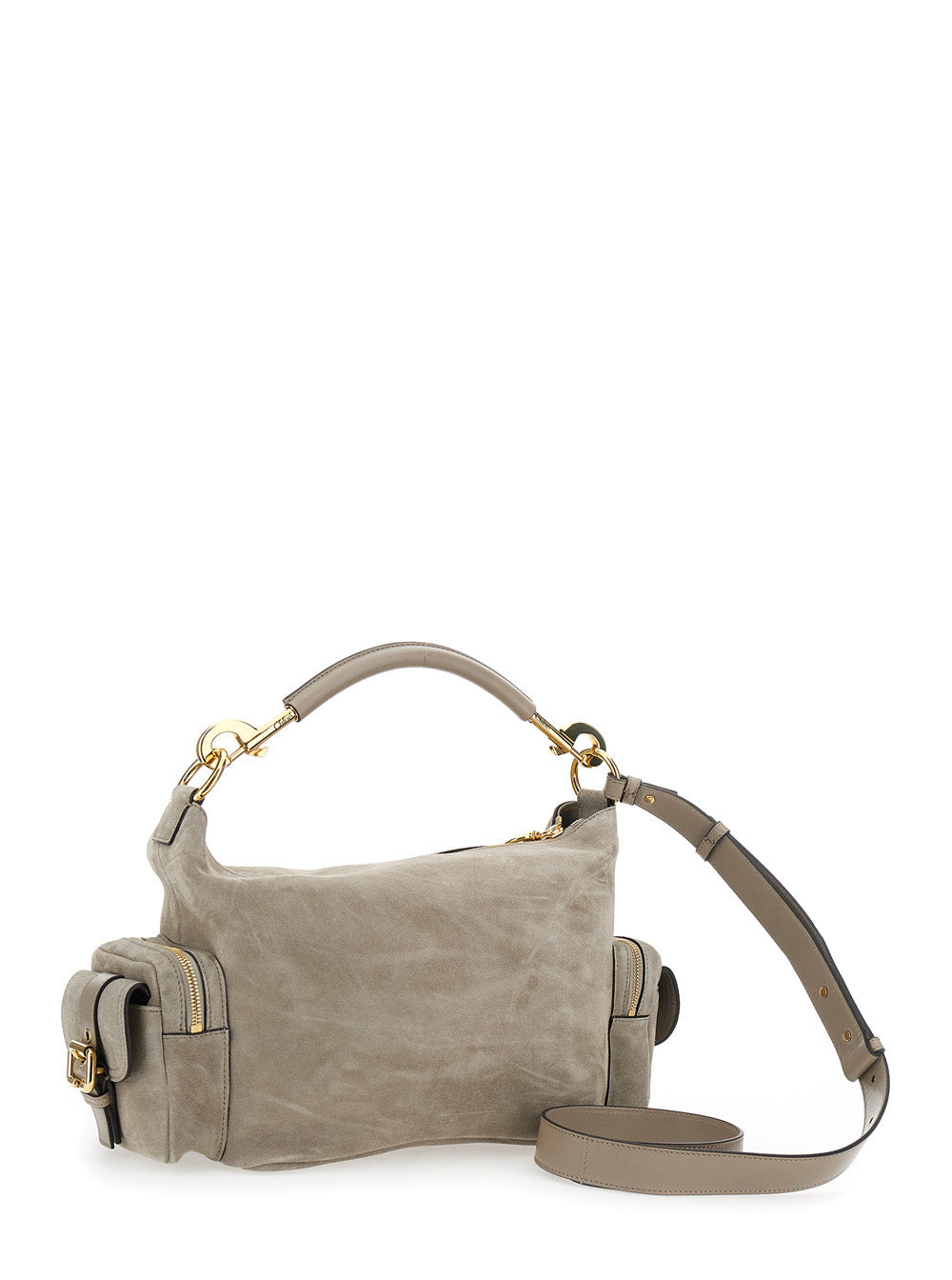 Chloé Women 'Camera Bag' Grey Handbag With Adjustable And Removable Shoulder Strap In Suede Woman - 3