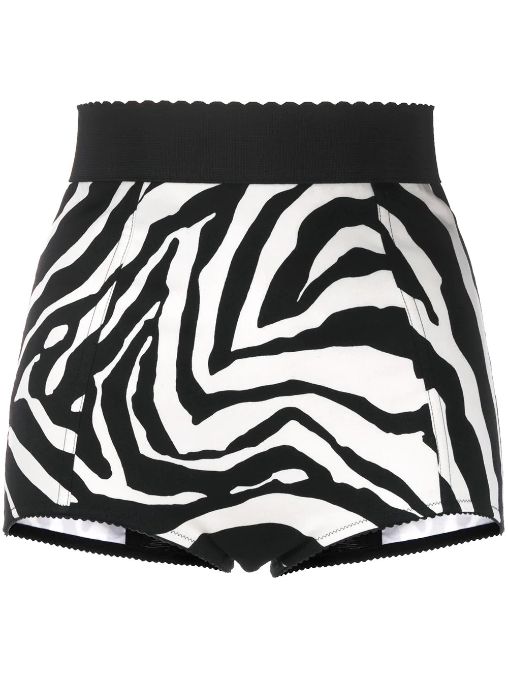 zebra-print shorts - 1