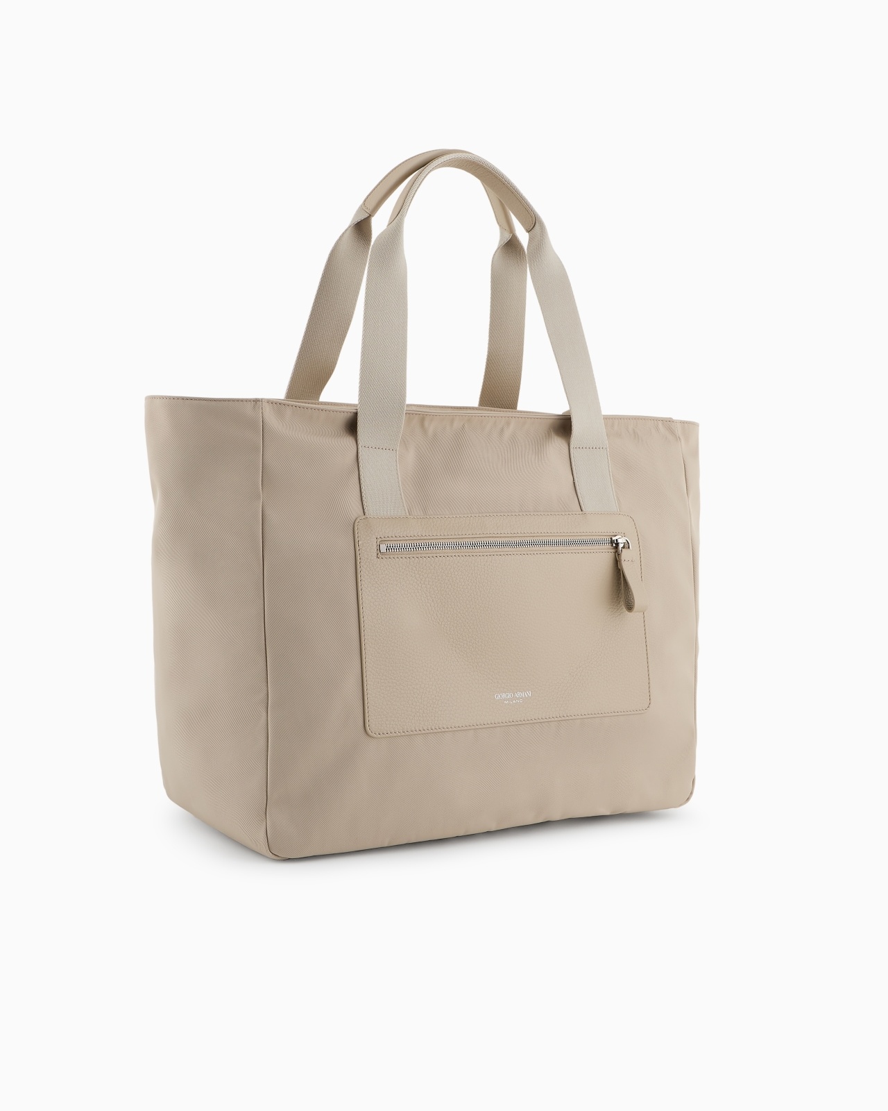 MEDIUM SHOPPER BAG IN NYLON AND PEBBLED LEATHER - 2