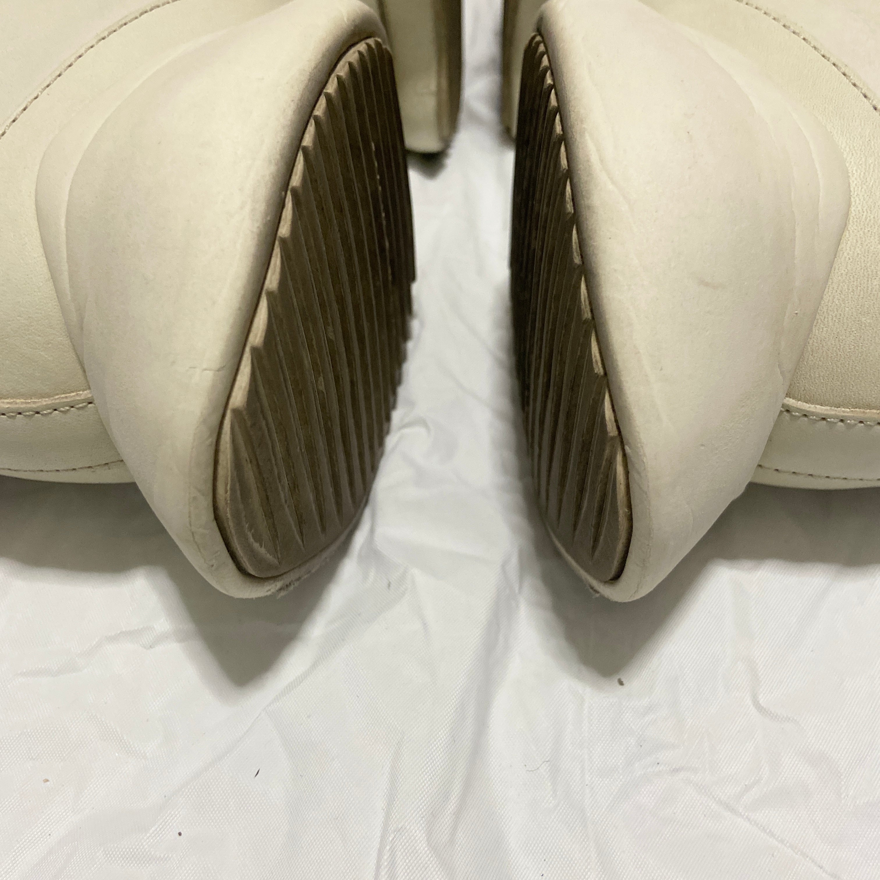 Rick owens adidas white leather suede runner 43.5 - 9