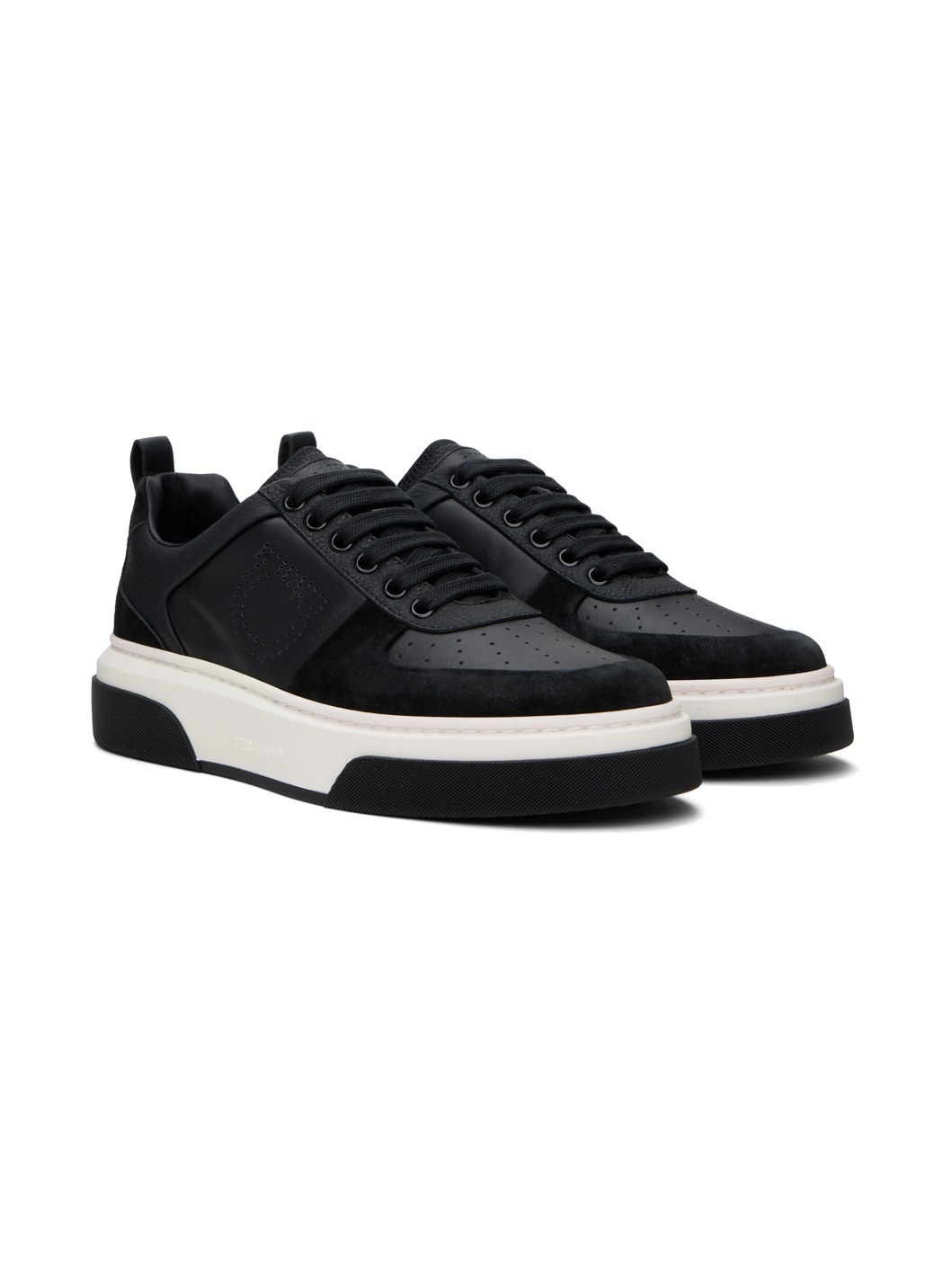 Black Leather Sneakers - 4