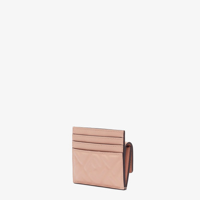 FENDI Pink nappa leather card holder outlook