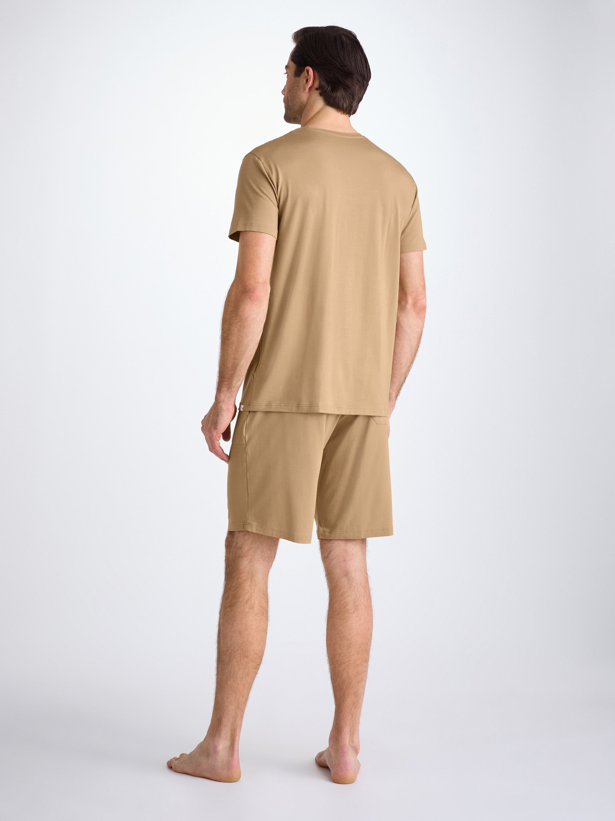 Men's Lounge Shorts Basel Micro Modal Stretch Camel - 4