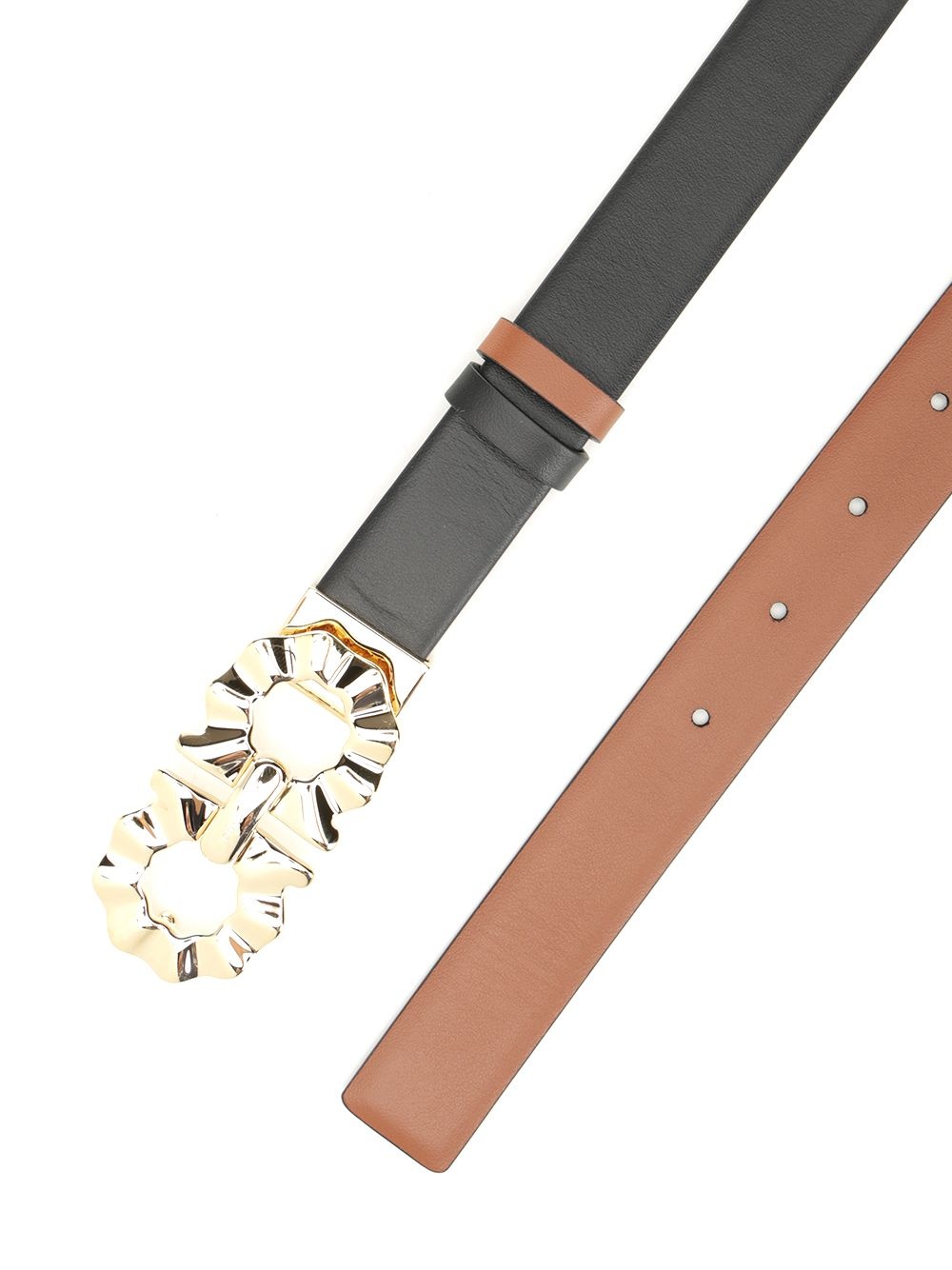 Flower Gancino Reversible And Adjustable Belt 2,5cm Belts Black - 2