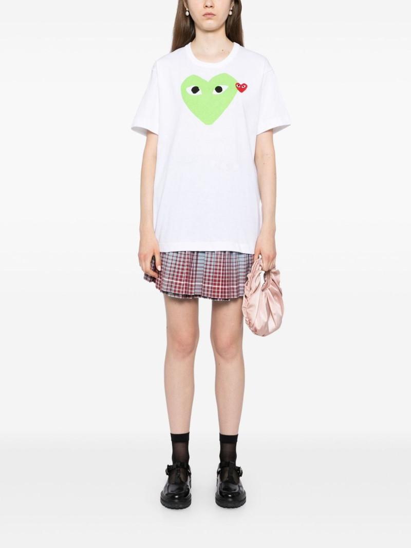Comme des Garçons PLAY signature heart motif cotton T-shirt outlook