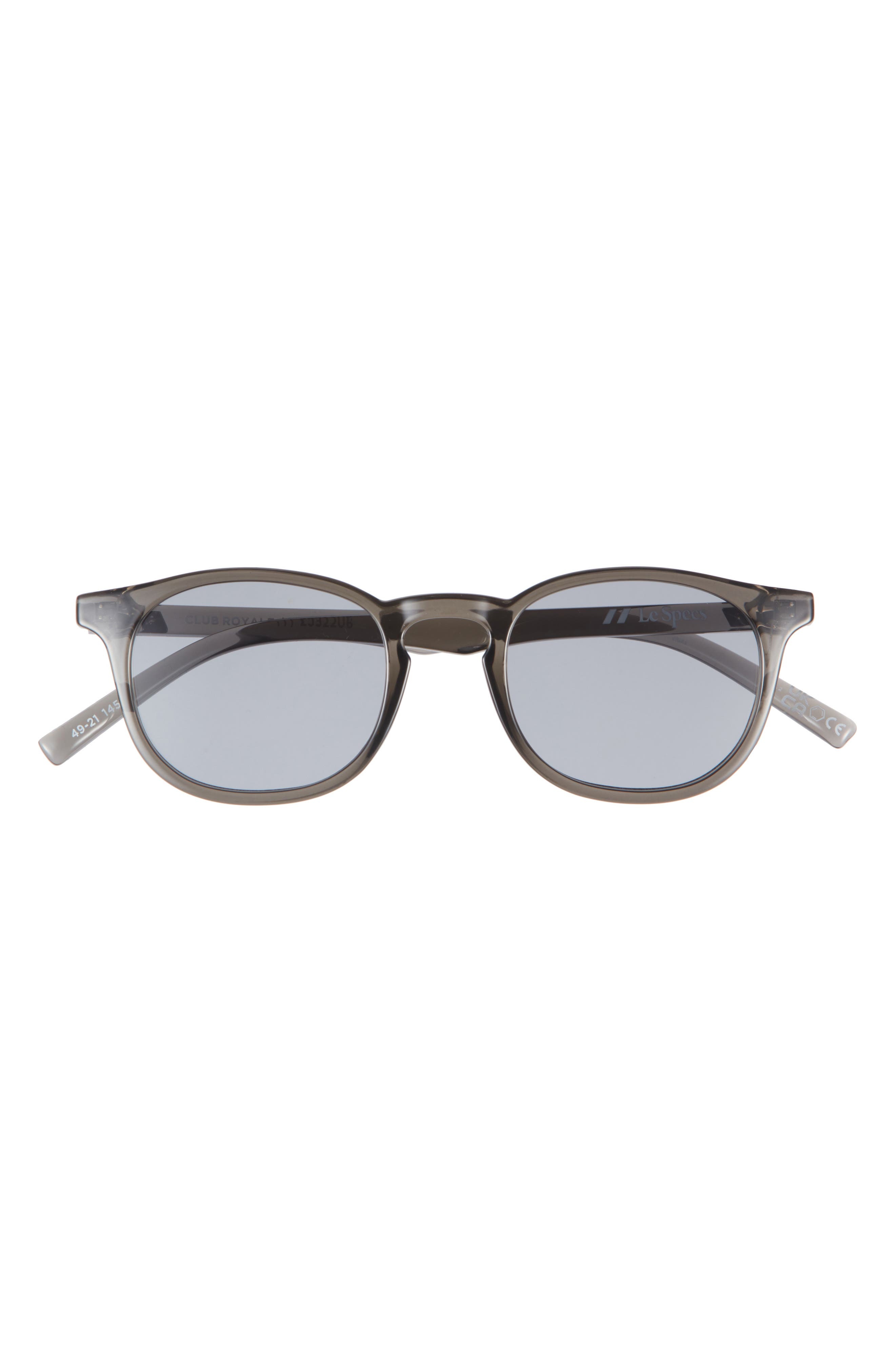 Le Specs Club Royale 48mm Round Sunglasses in Pewter /Smoke Tint at Nordstrom - 1