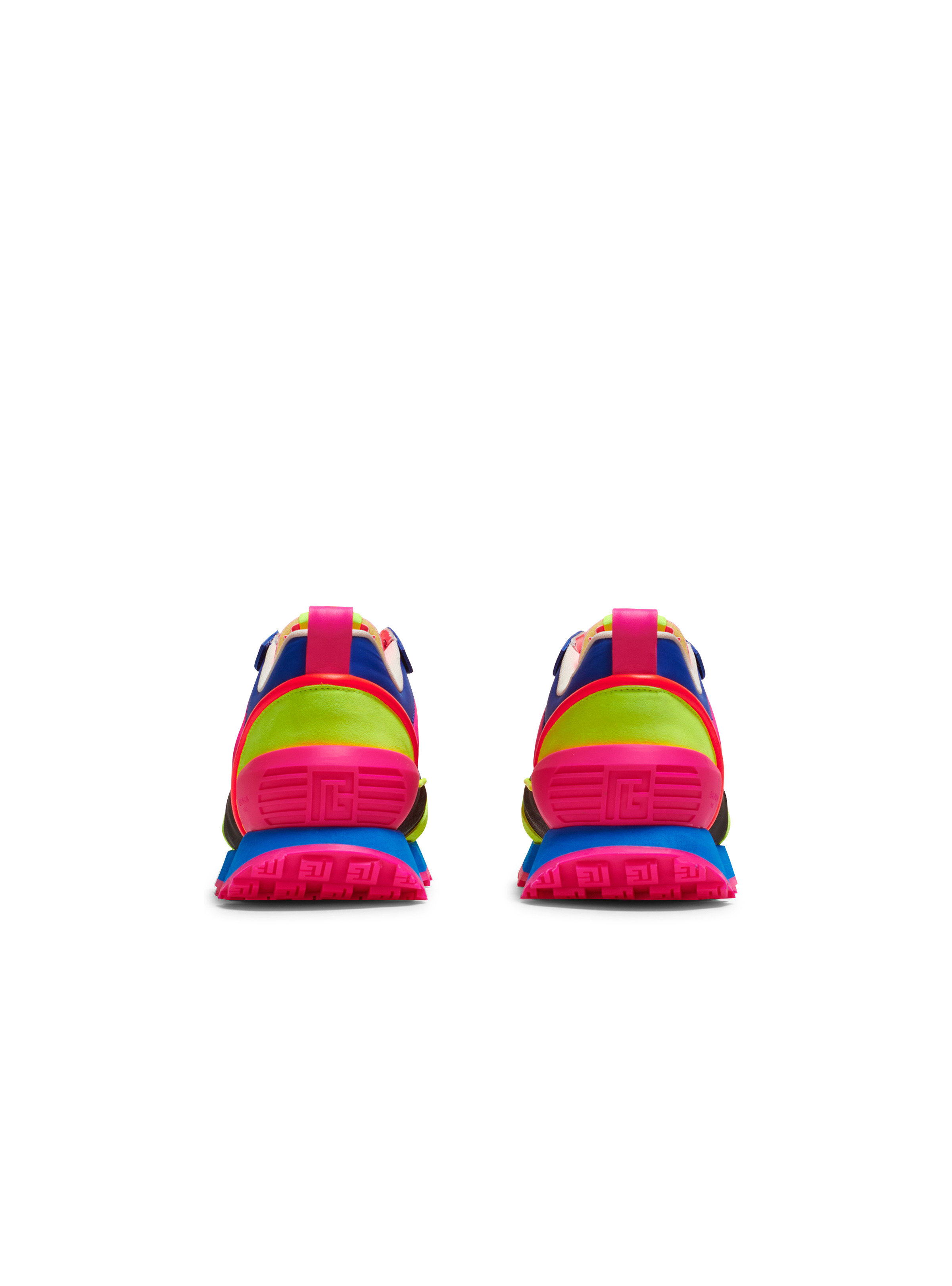 Multicolor suede, nylon and mesh Racer low-top sneakers - 4