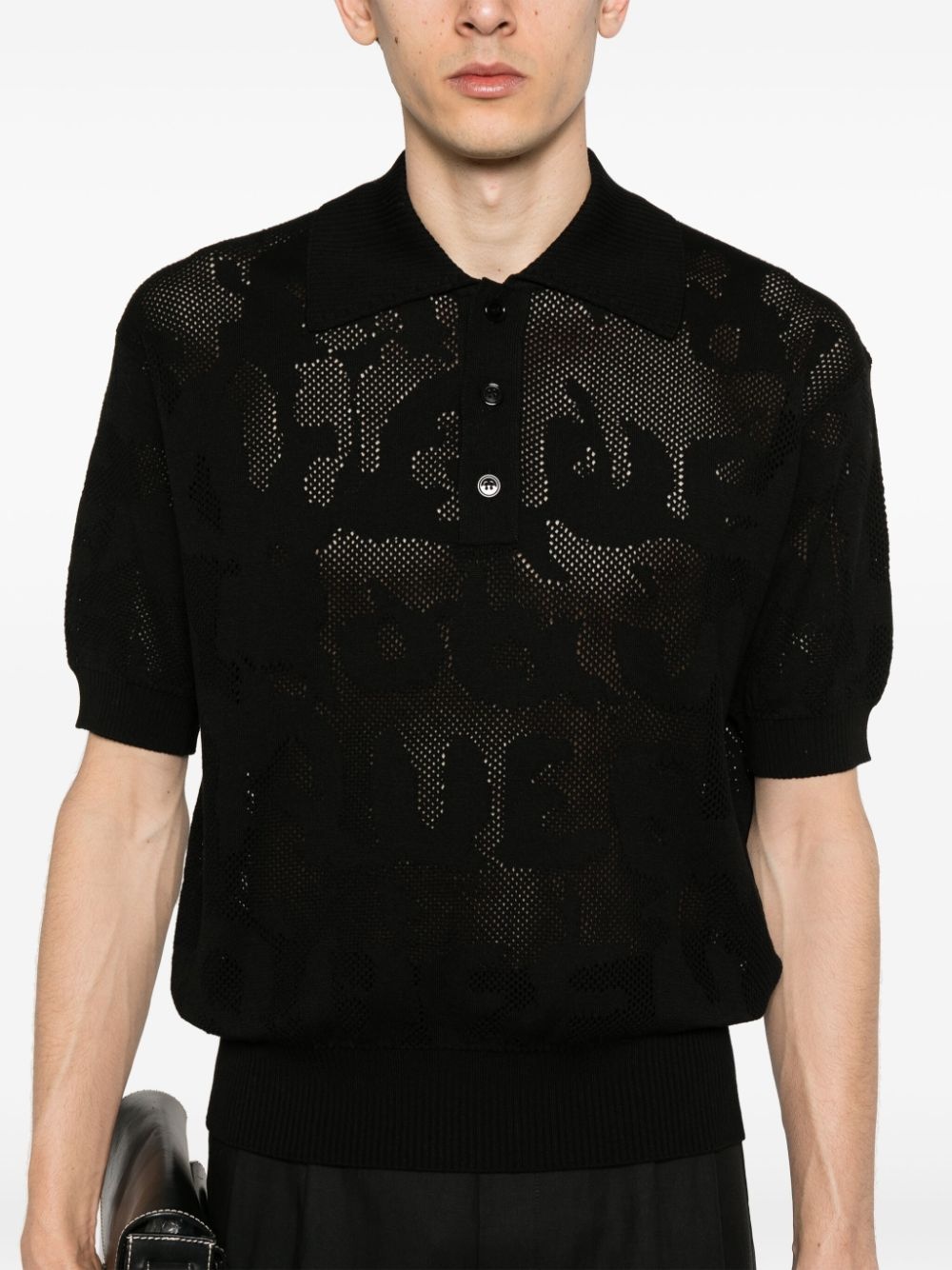 OPEN-KNIT COTTON POLO SHIRT - 5