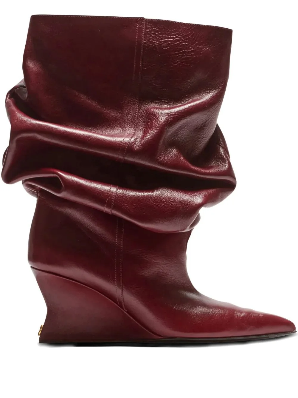 Balmain Women Ankle Boot Wedge-Textured Leather - 1