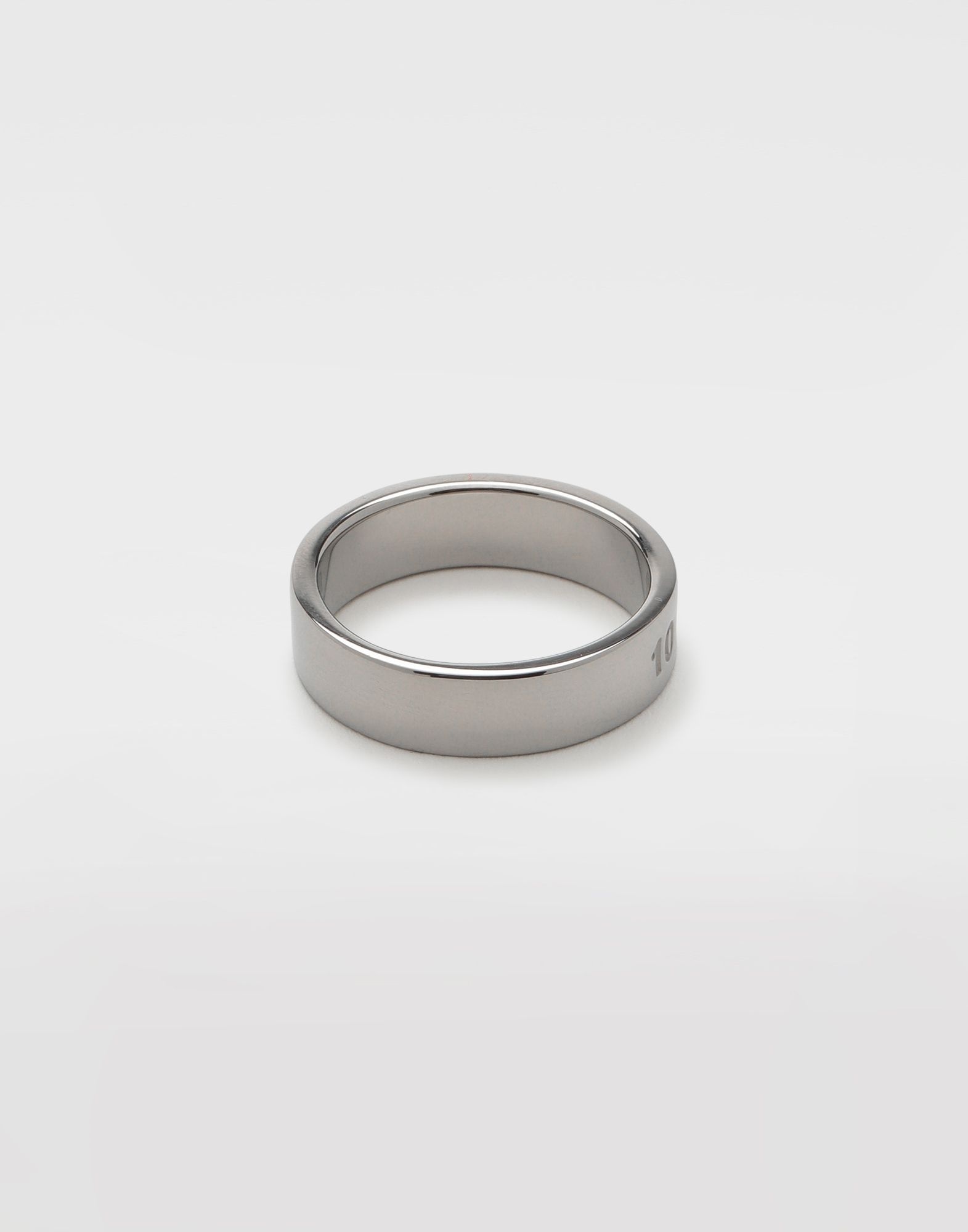 Engraved silver logo ring - 4