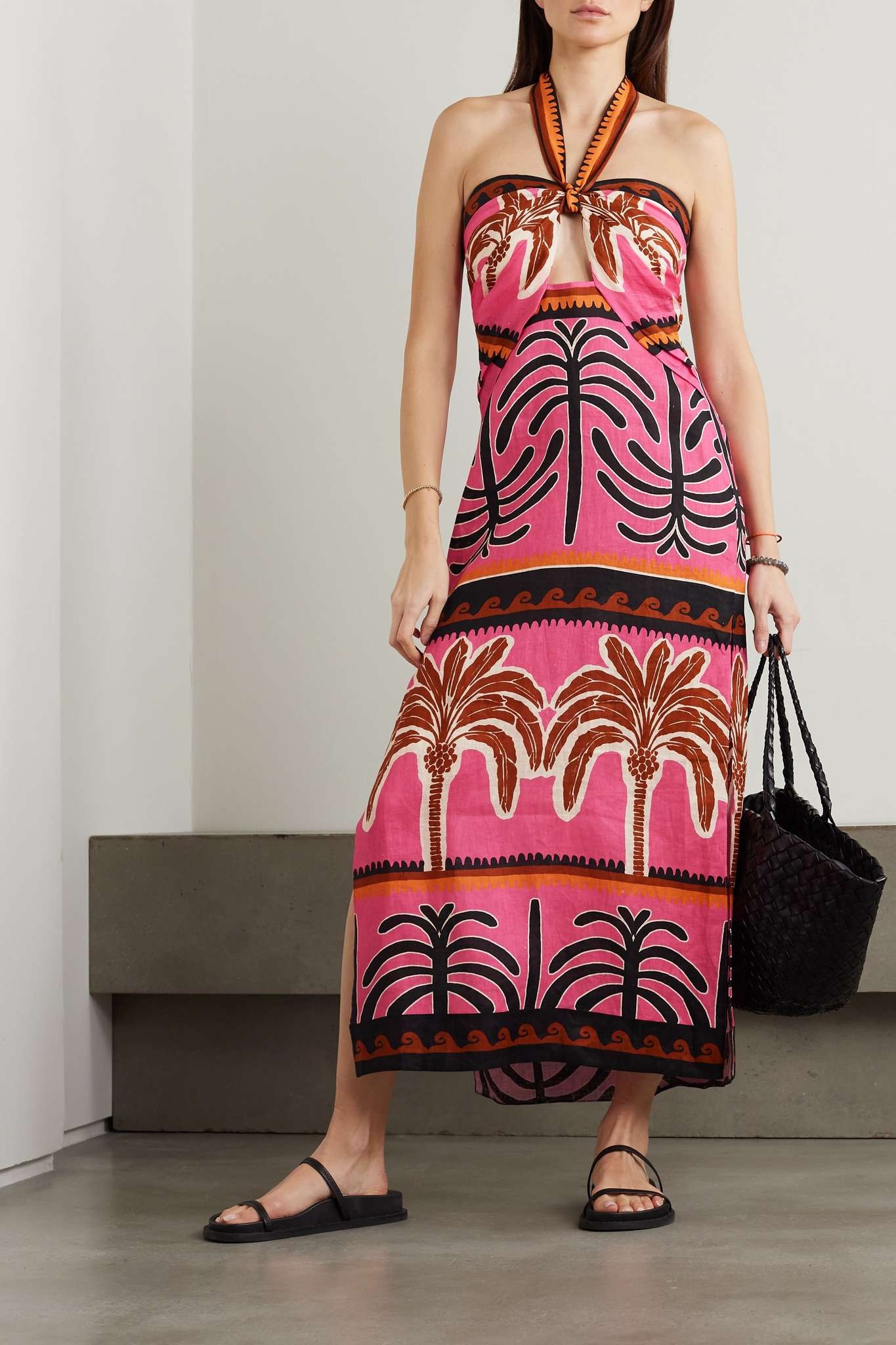 Johanna Ortiz New Symbols silk maxi dress - Pink