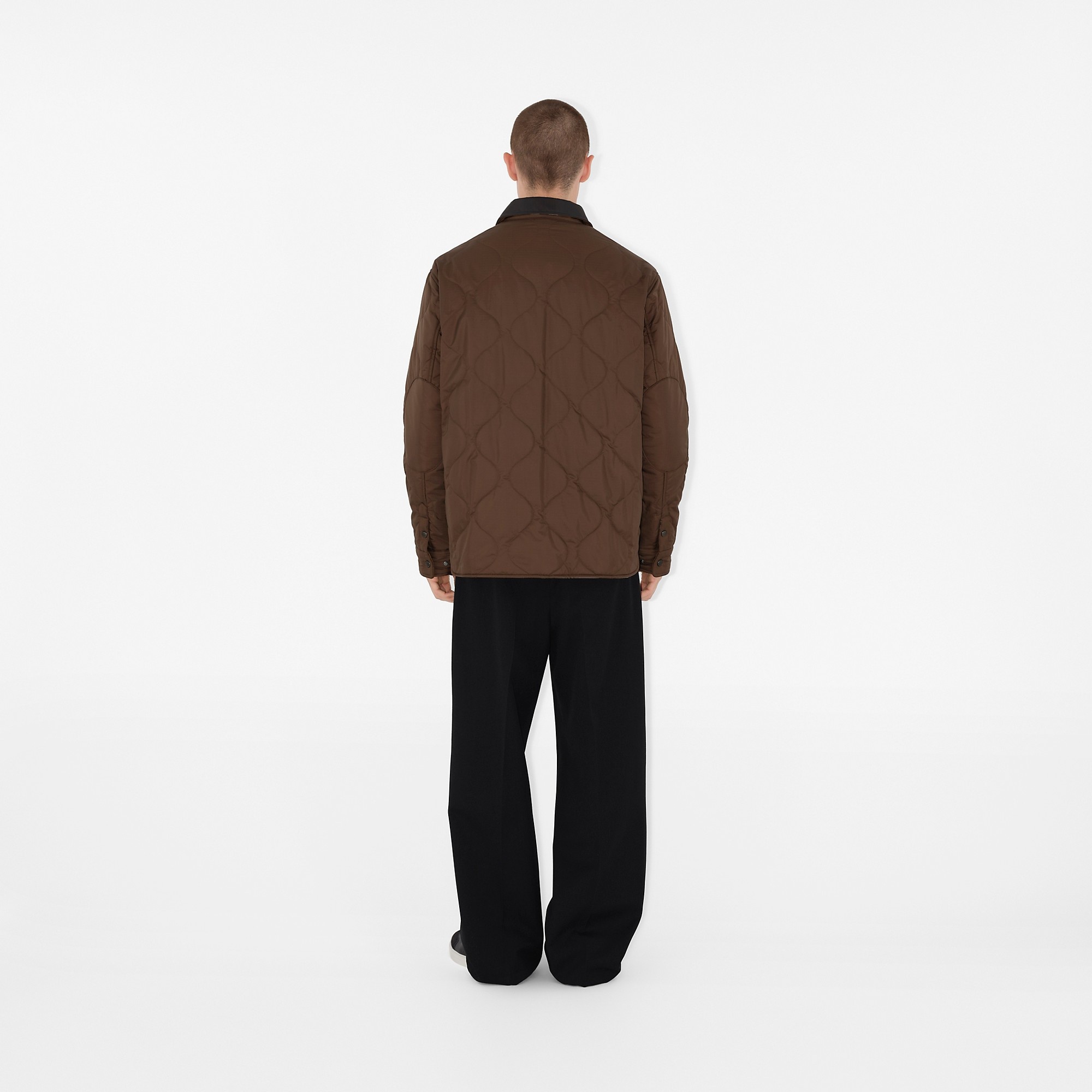 Reversible Check Quilted Overshirt - 4