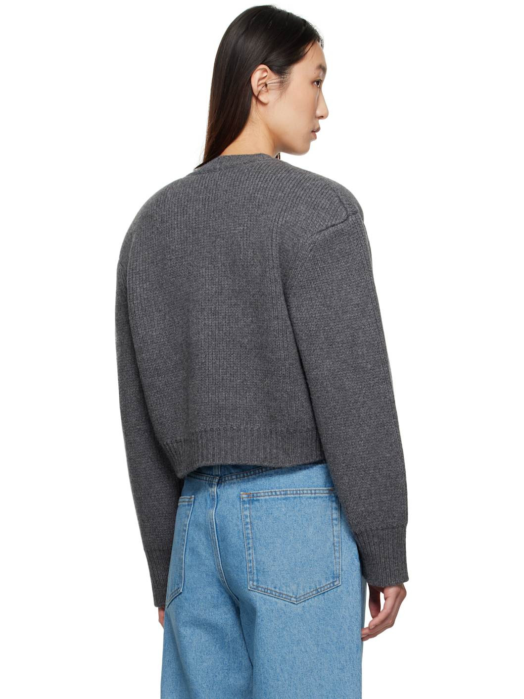 Gray Statement Shoulder Cardigan - 3