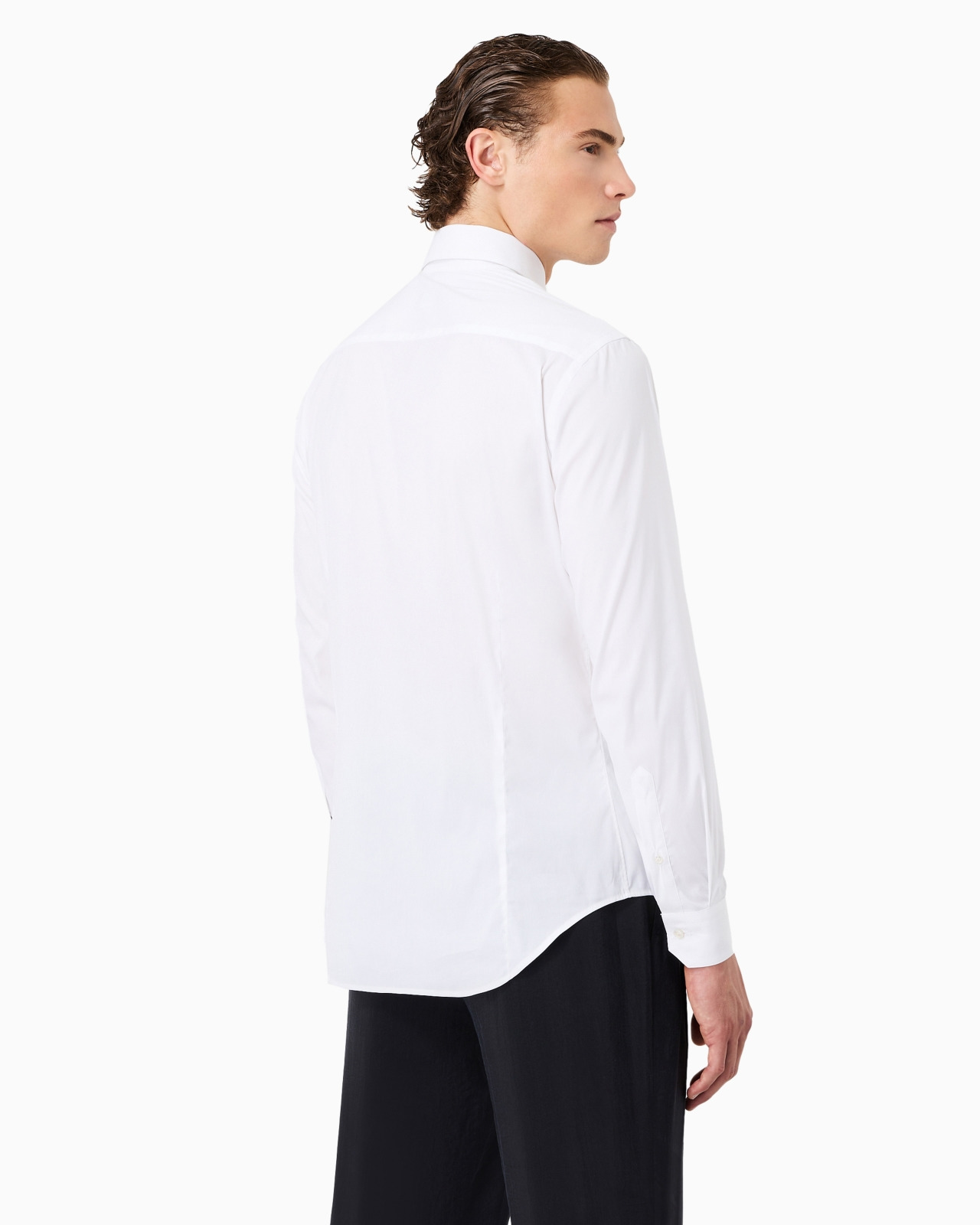 Plain-knit stretch cotton shirt - 3