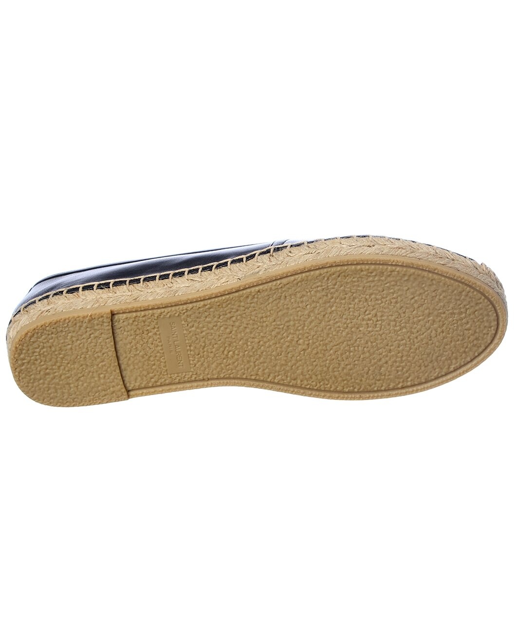 Saint Laurent Debossed Logo Leather Espadrille - 4