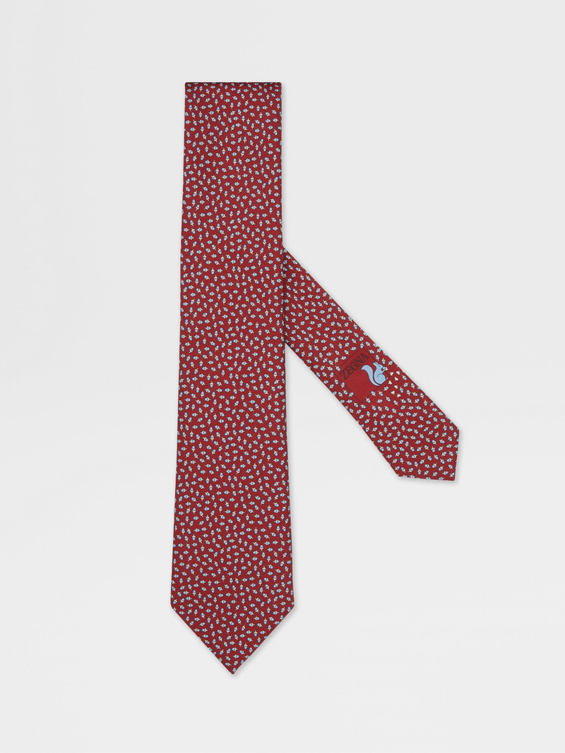 RED SILK TIE 1