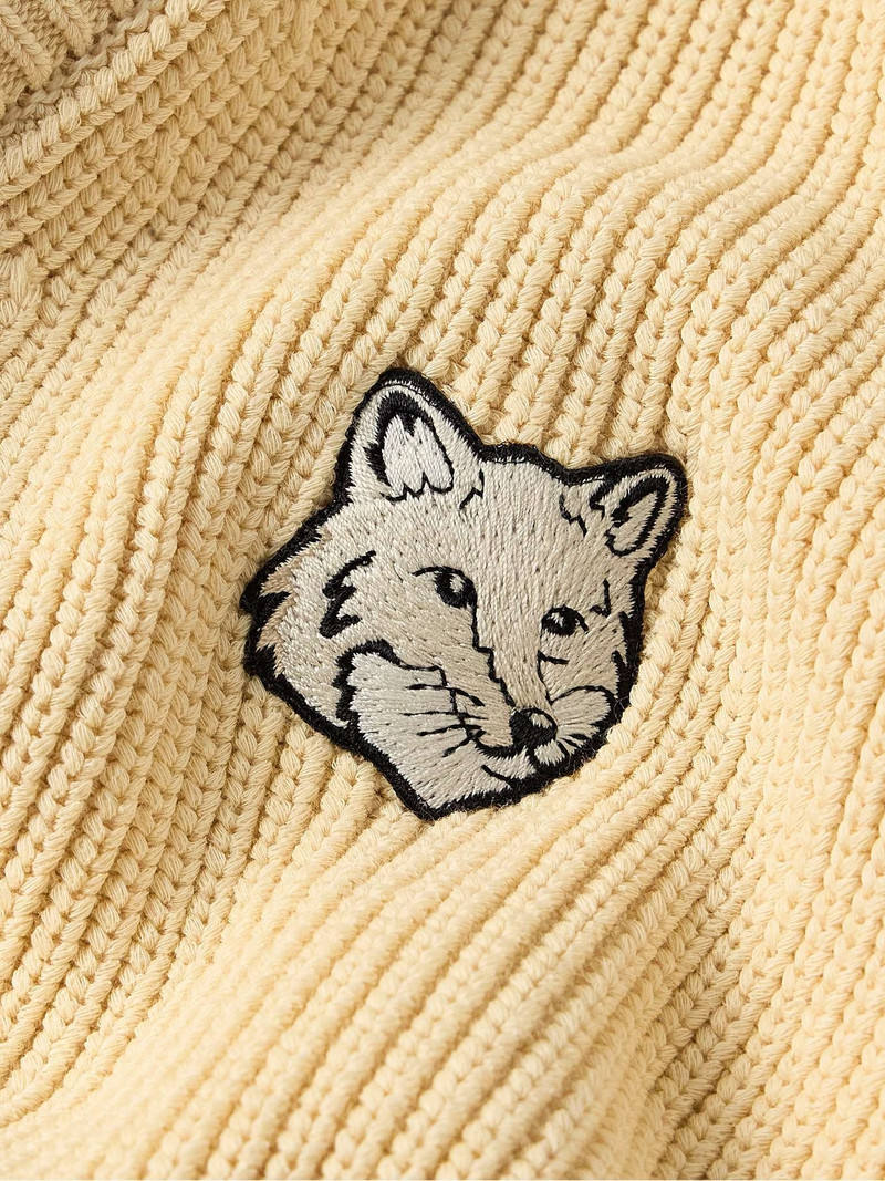 Logo-Appliquéd Ribbed Cotton-Blend Cardigan 3