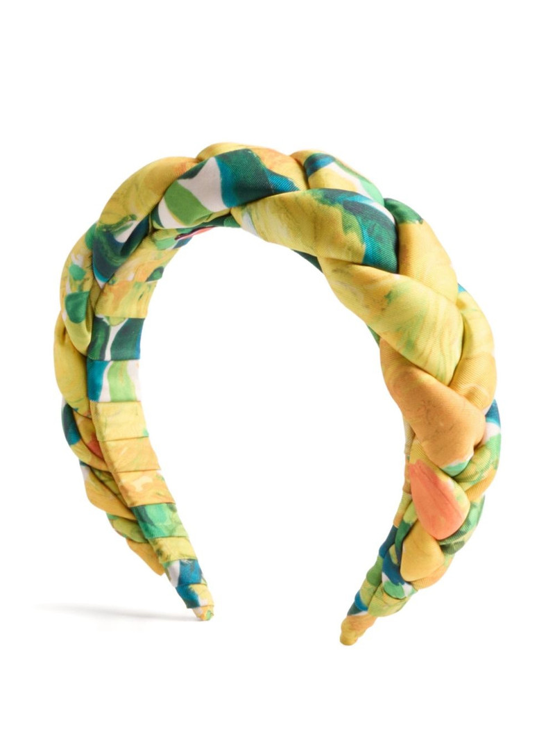 La DoubleJ braided floral head band outlook