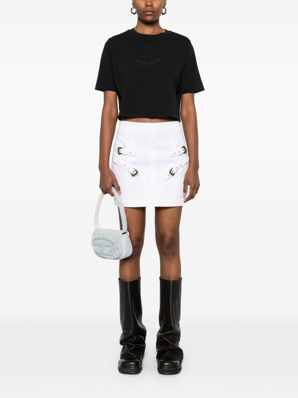 denim mini skirt - 2