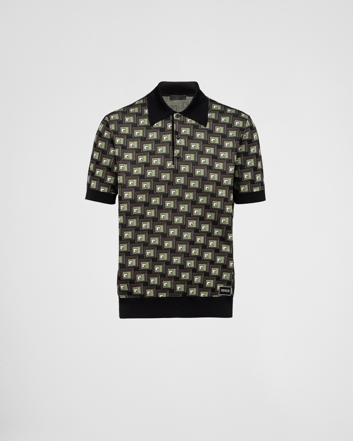 Cotton and silk polo shirt - 1