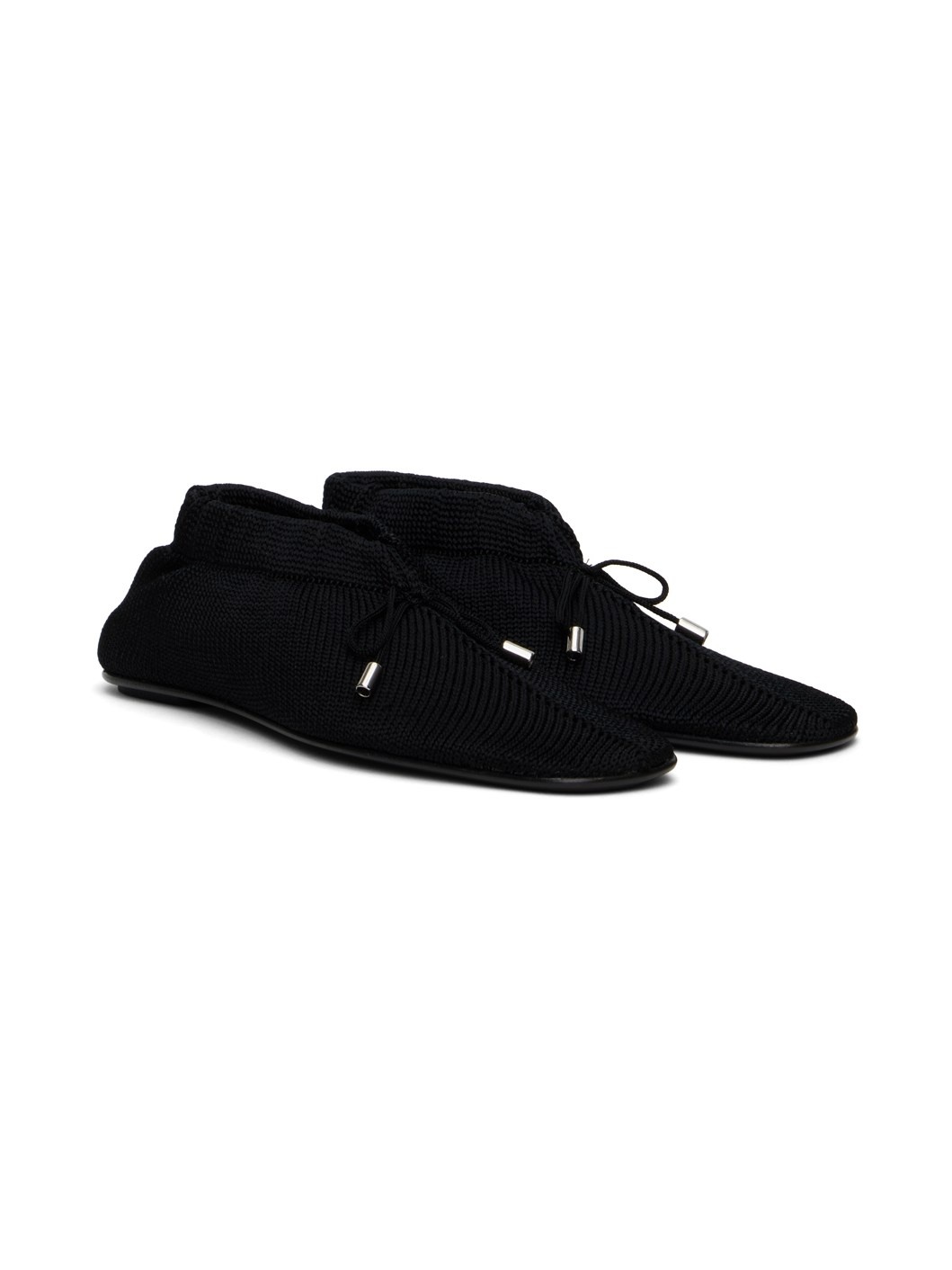 Black 'The Knitted' Ballerina Flats - 4