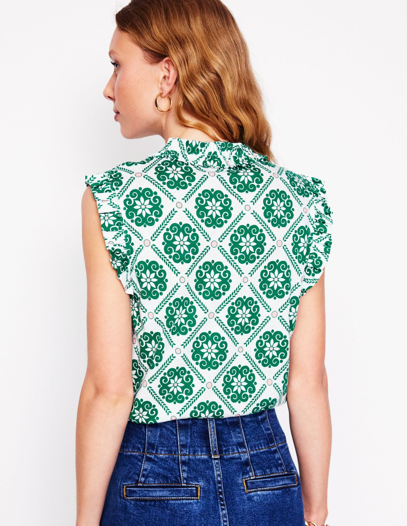 Lola Sleeveless Top-Baroque Tile 6