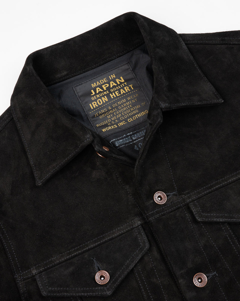 IHJ-155-BLK HORSEHIDE SUEDE MODIFIED TYPE III JACKET - BLACK 6