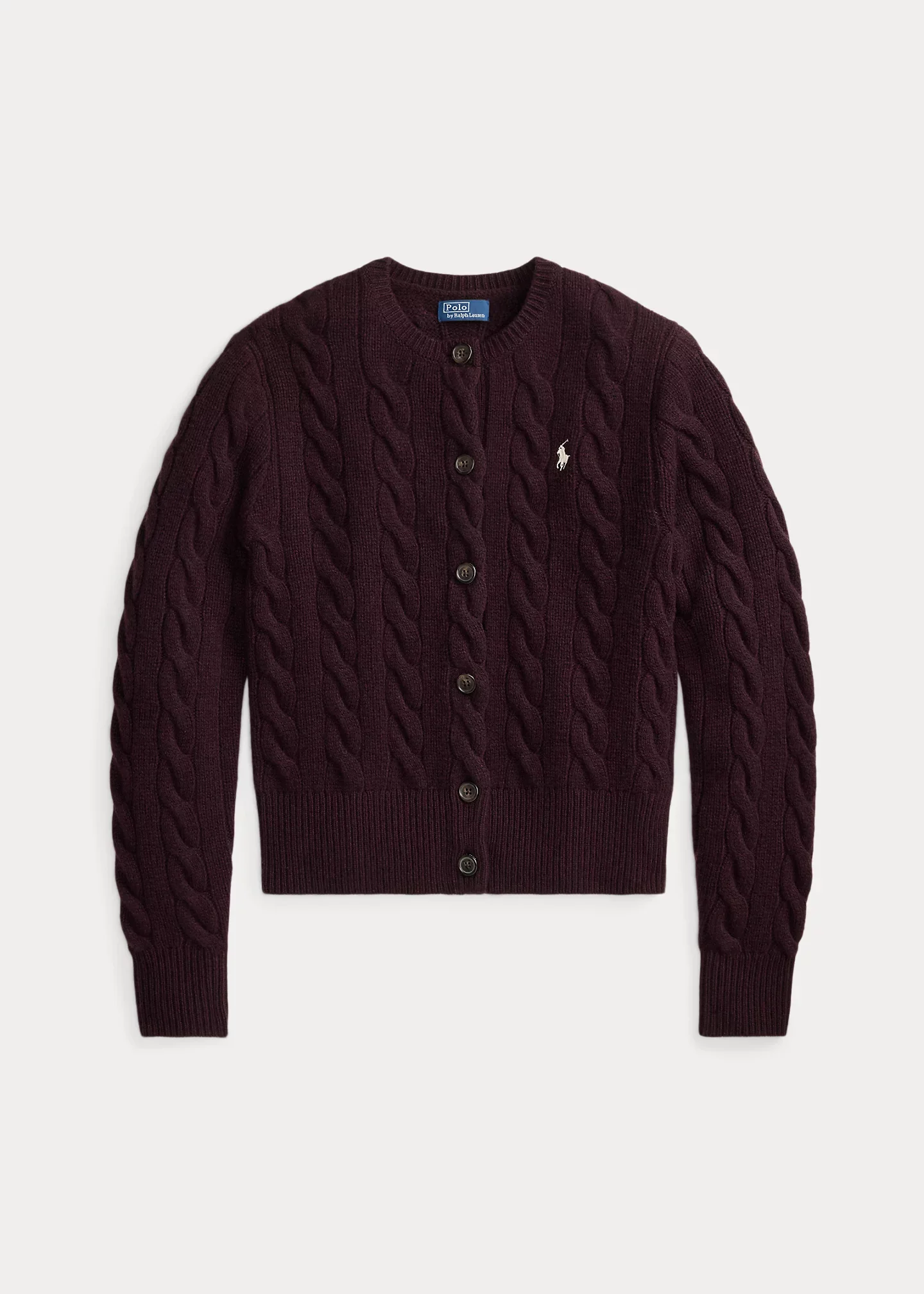 Cable-Knit Wool-Cashmere Cardigan - 1